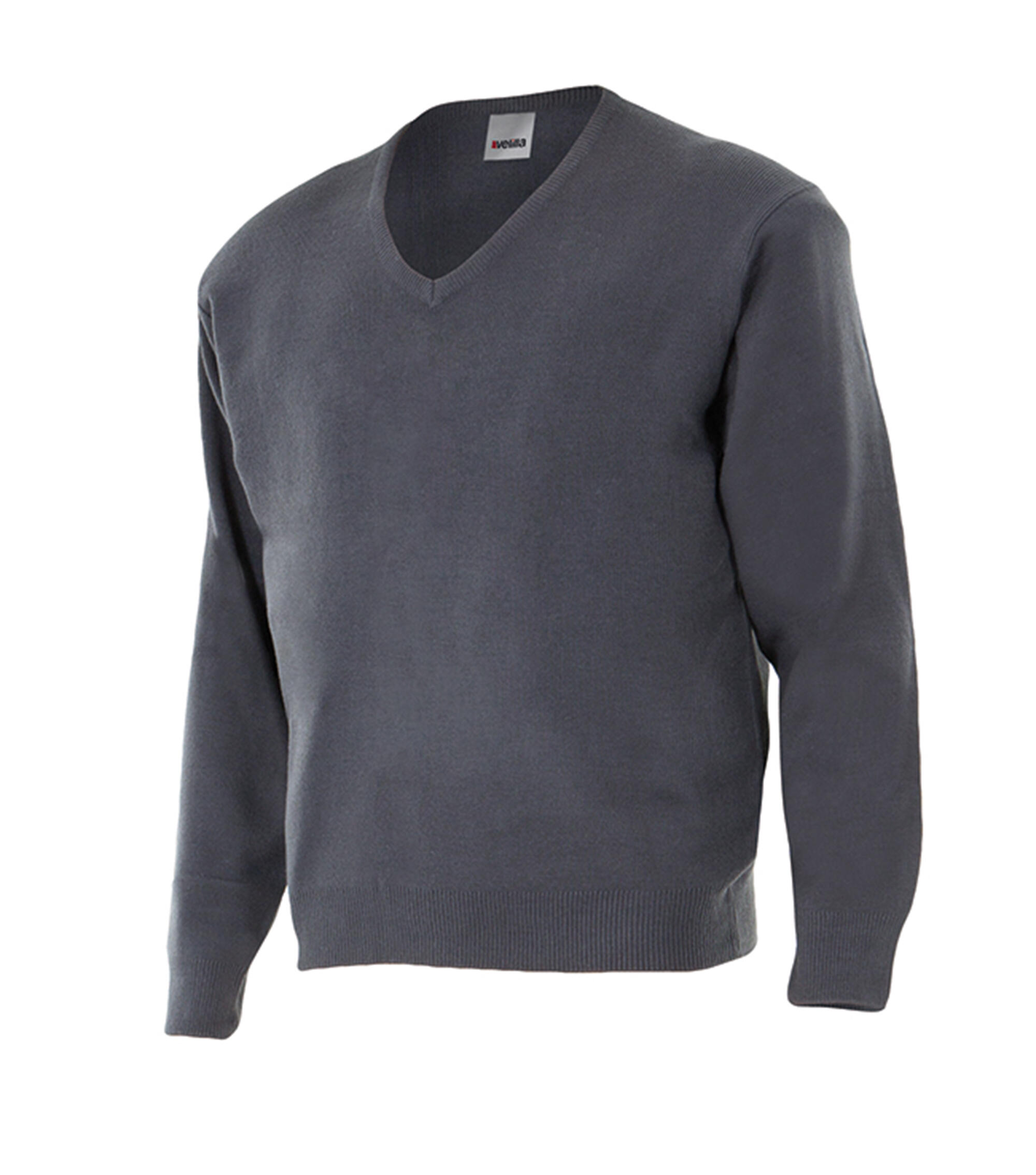 Jersey punto fino cuello en pico velilla - gris - l