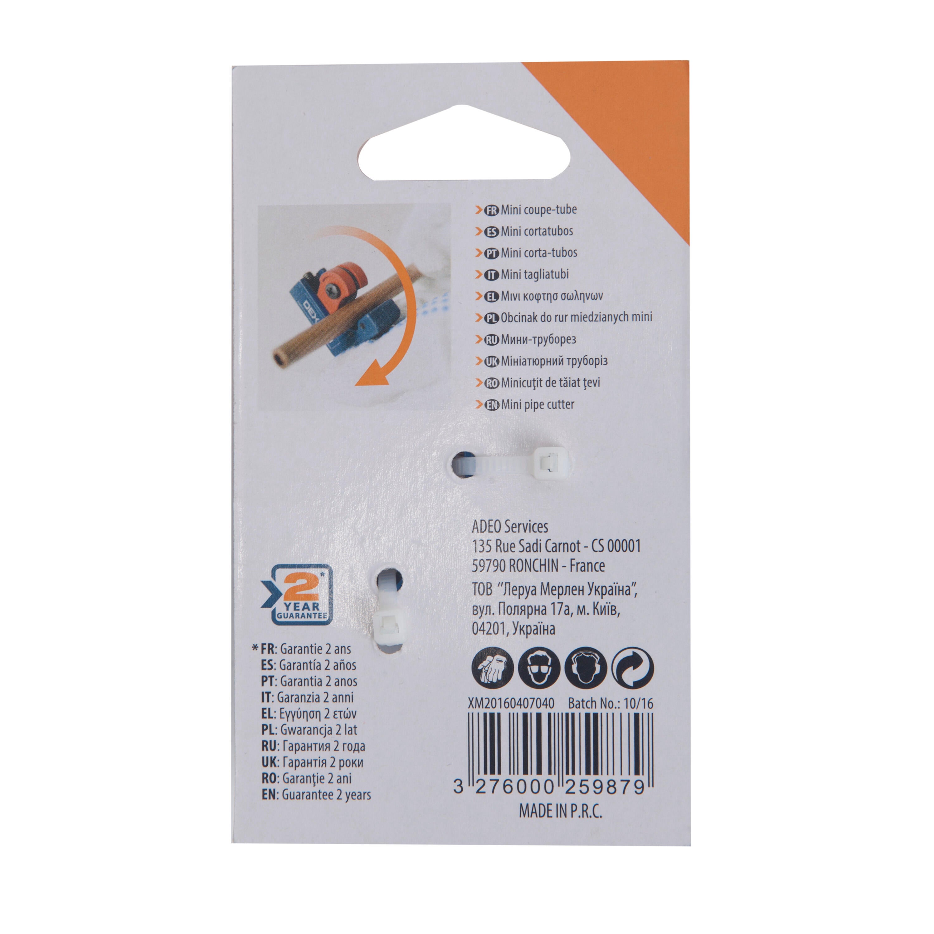 Cortatubo para tubos entre 3 y 22 mm de ø para tubos de cobre - 8