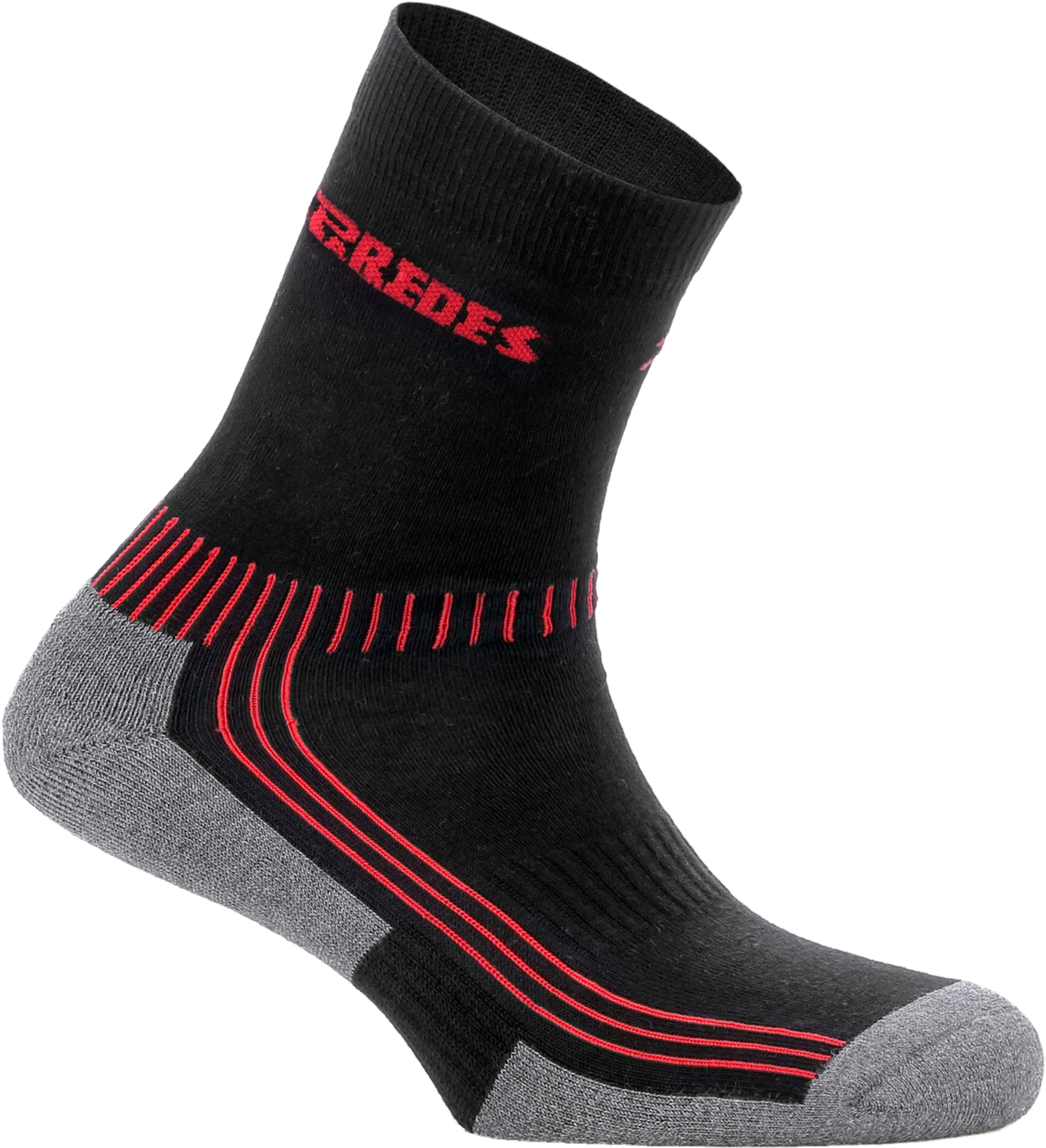 Pack de 3 calcetines cortos negro rojo- talla única