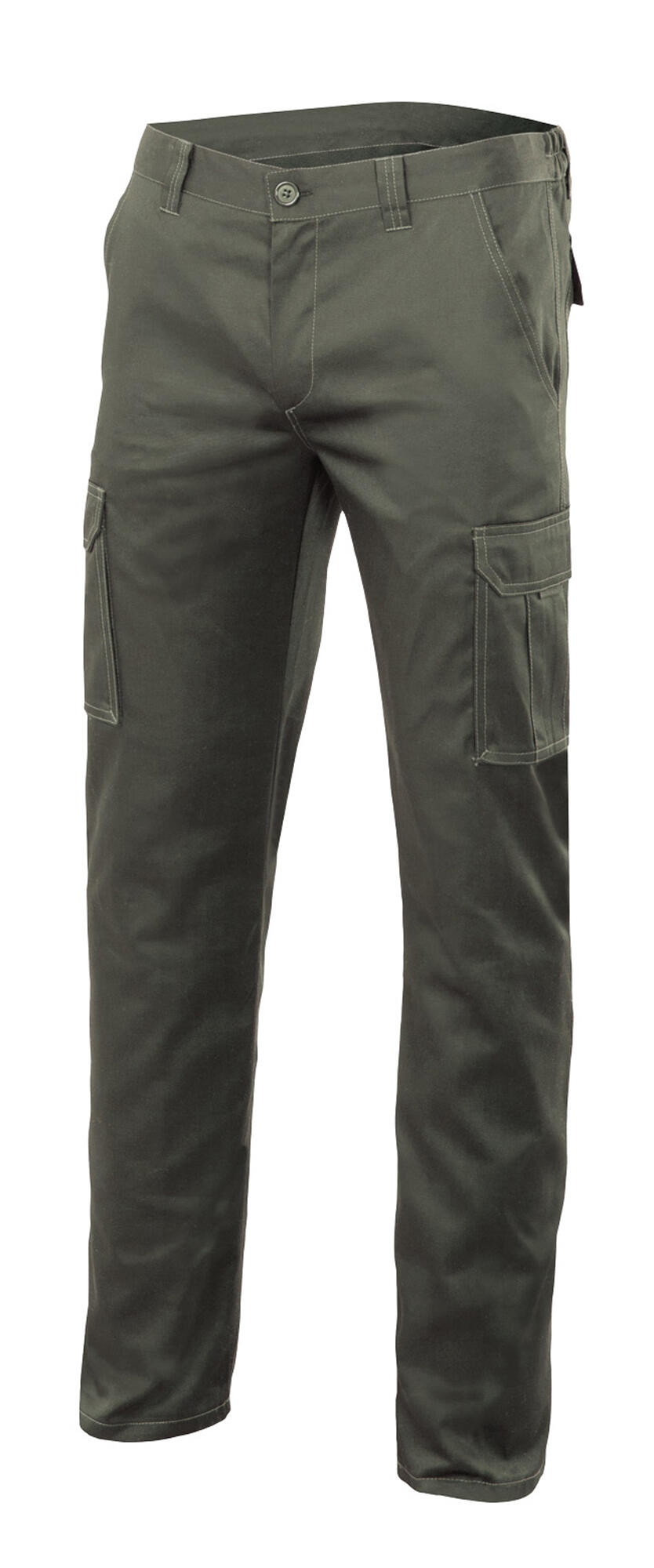 Pantalón stretch multibolsillos velilla - verde caza - 60