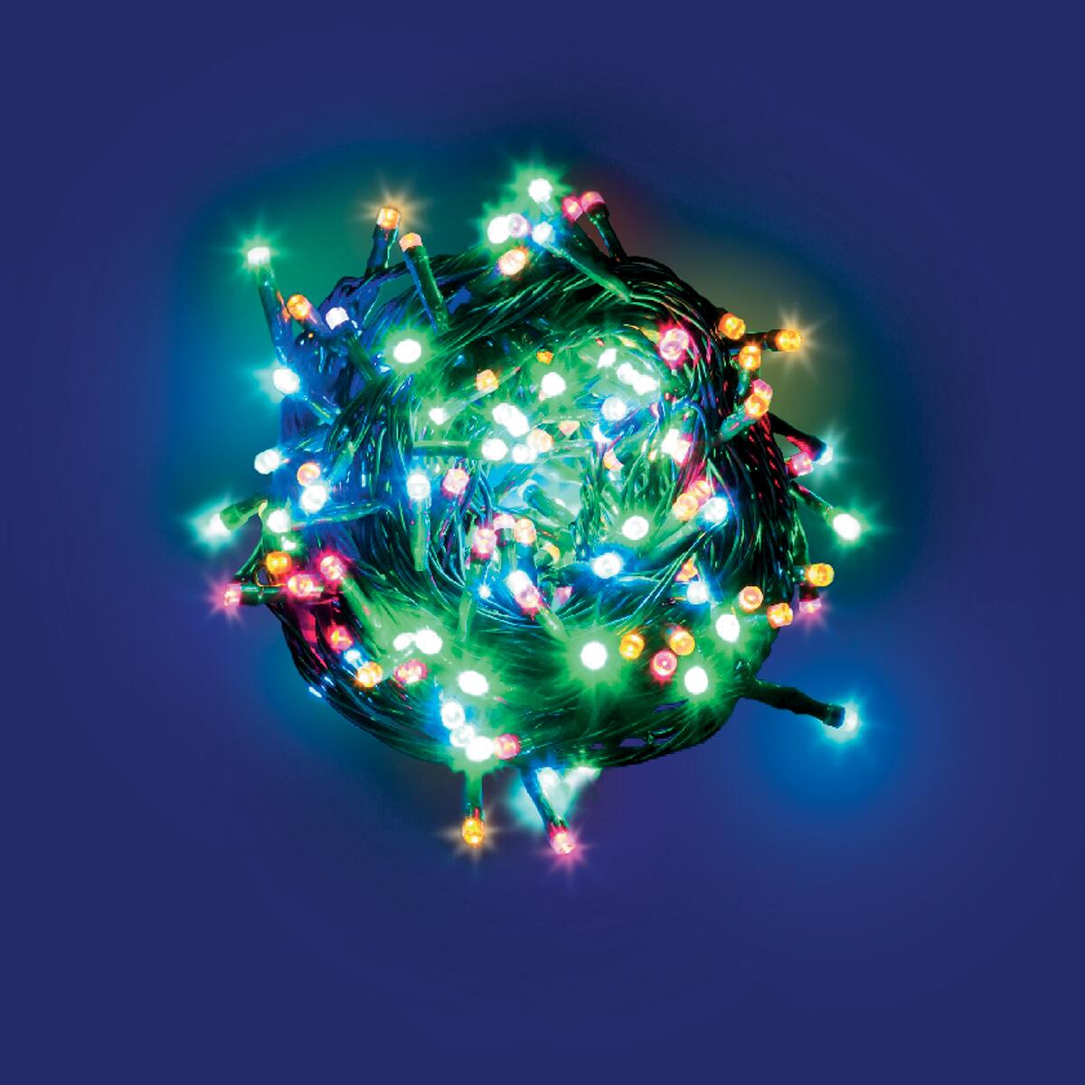 Catena luminosa per albero di Natale 180 luci LED multicolore 7.5 m - 5