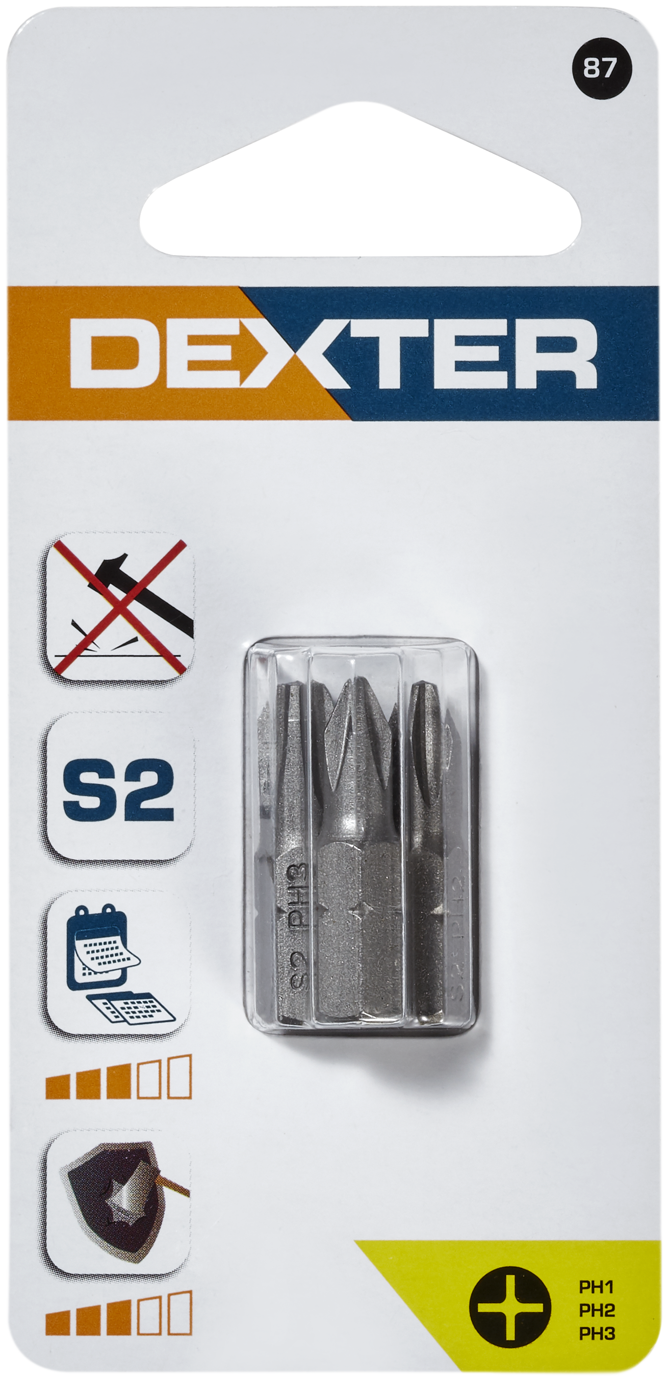 Conjunto de 3 pontas DEXTER PH1,2,3 25MM - 2