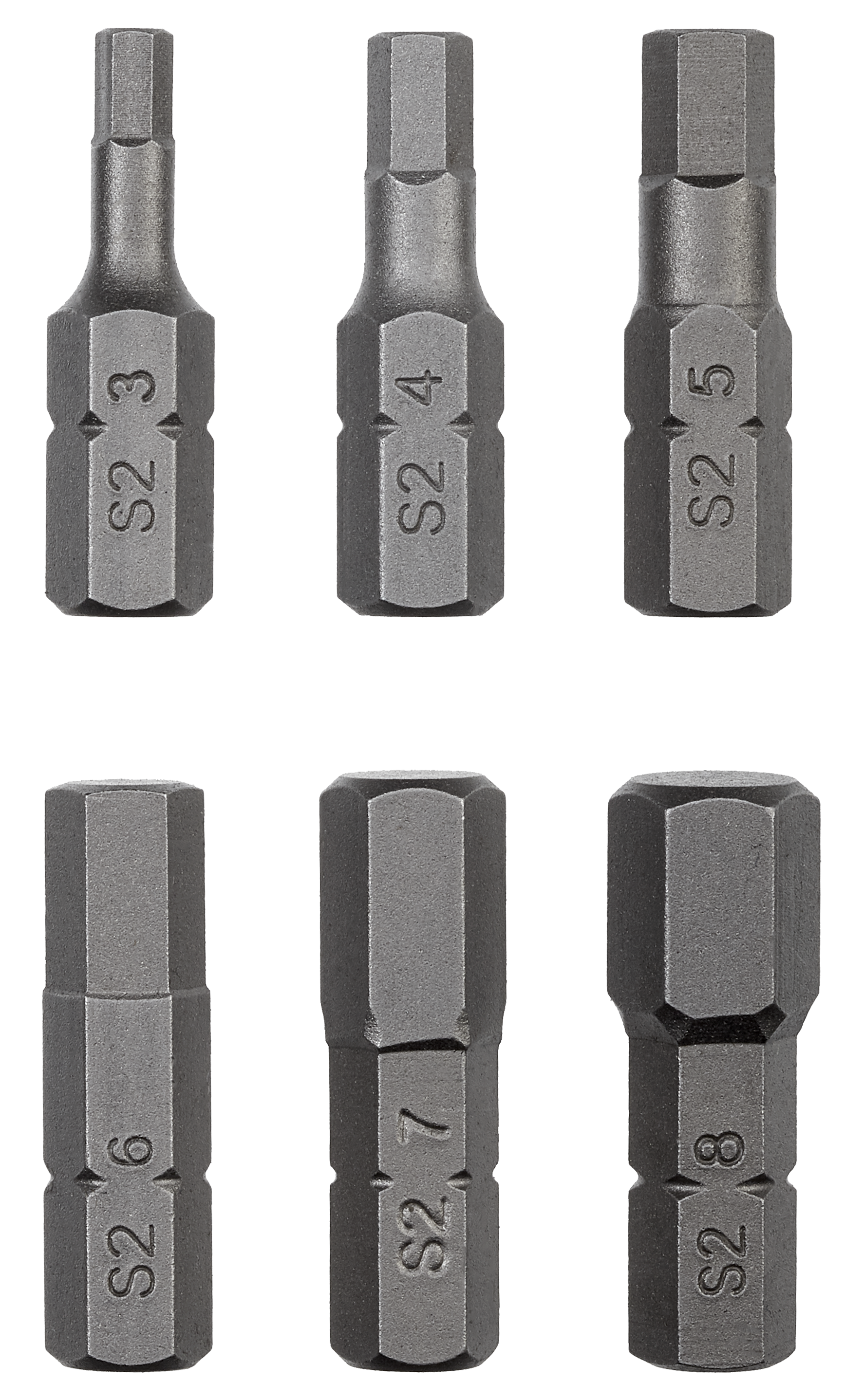 Conjunto de 6 pontas DEXTER HEX 20,4,5,6,7,30 25MM - 2