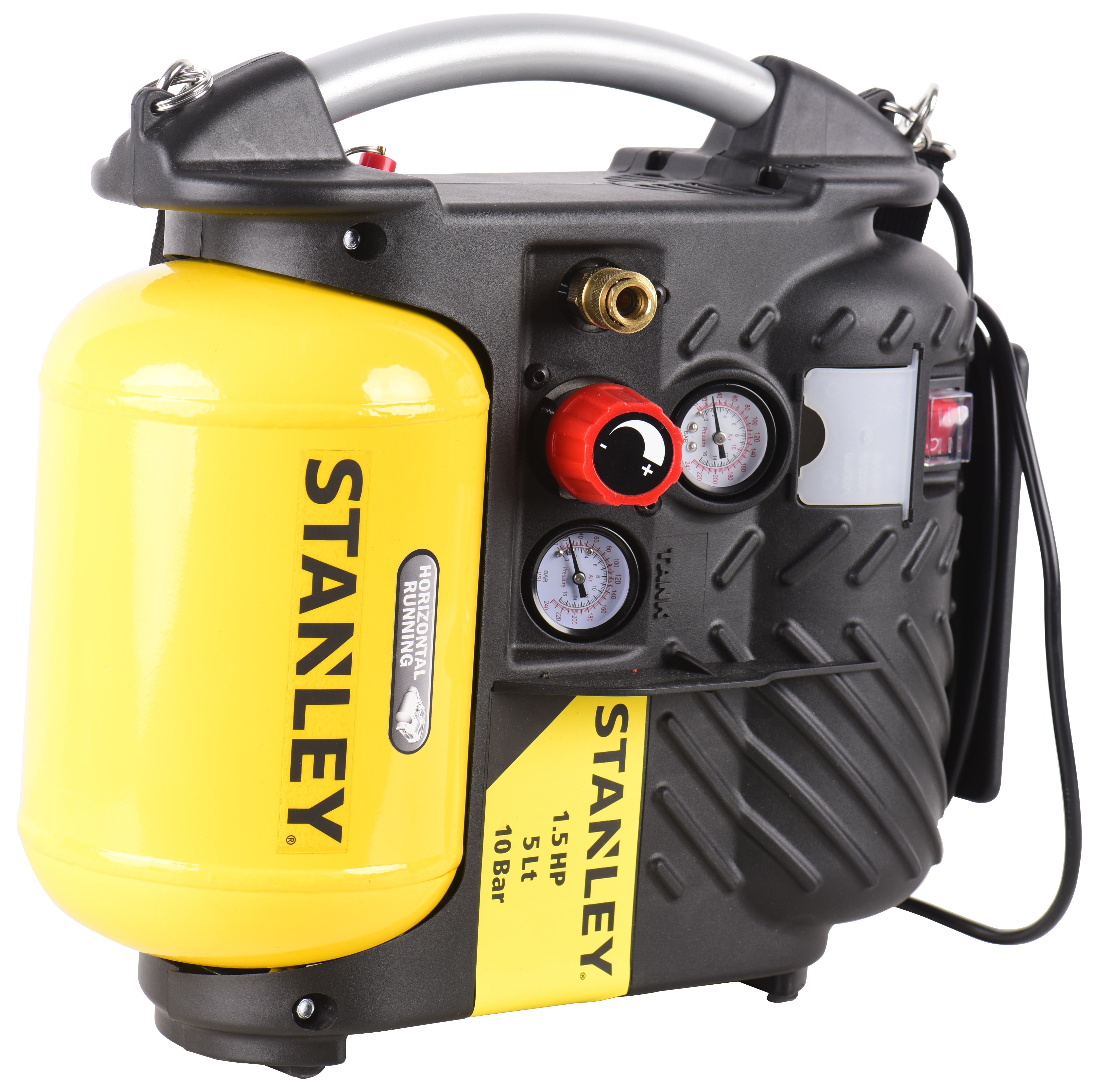 Compressor portátil 5 litros 1.5 cv 10 bar Stanley Airboss DN200/10/5 - 7