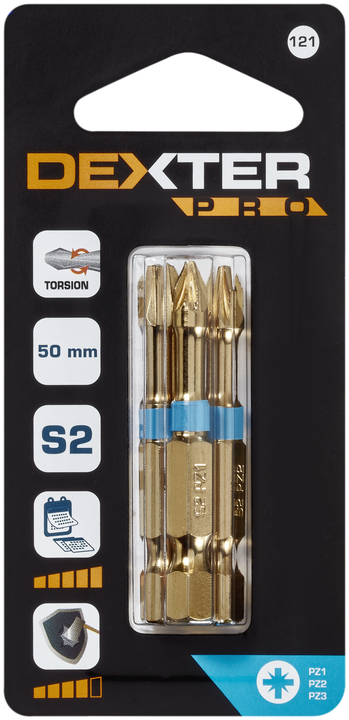 Conjunto de 3 pontas DEXTER PRO PZ1,2,3 50MM - 4