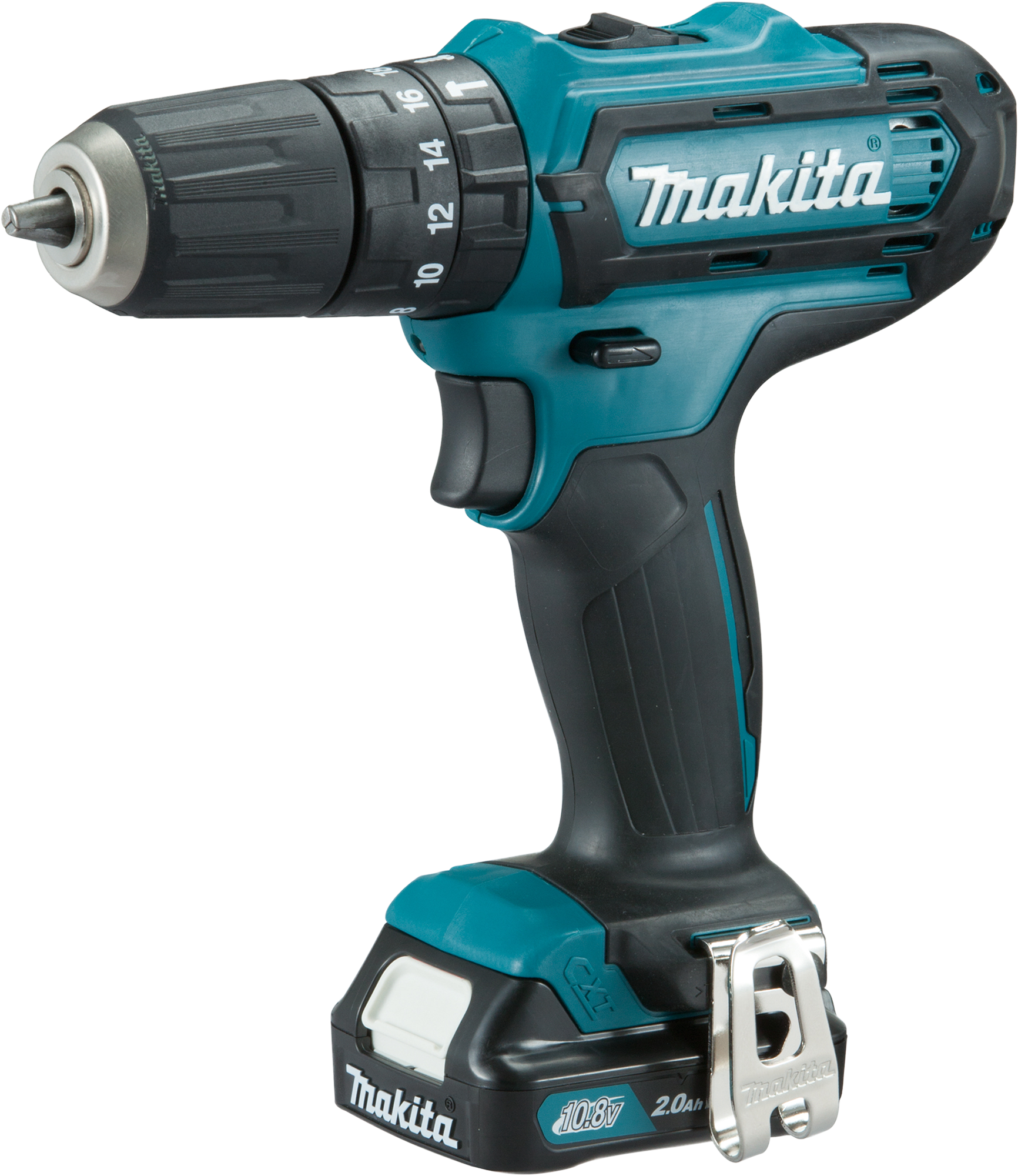 Taladro percutor sin cable makita hp333dsae de 12 v y 2 baterias de 2 ah