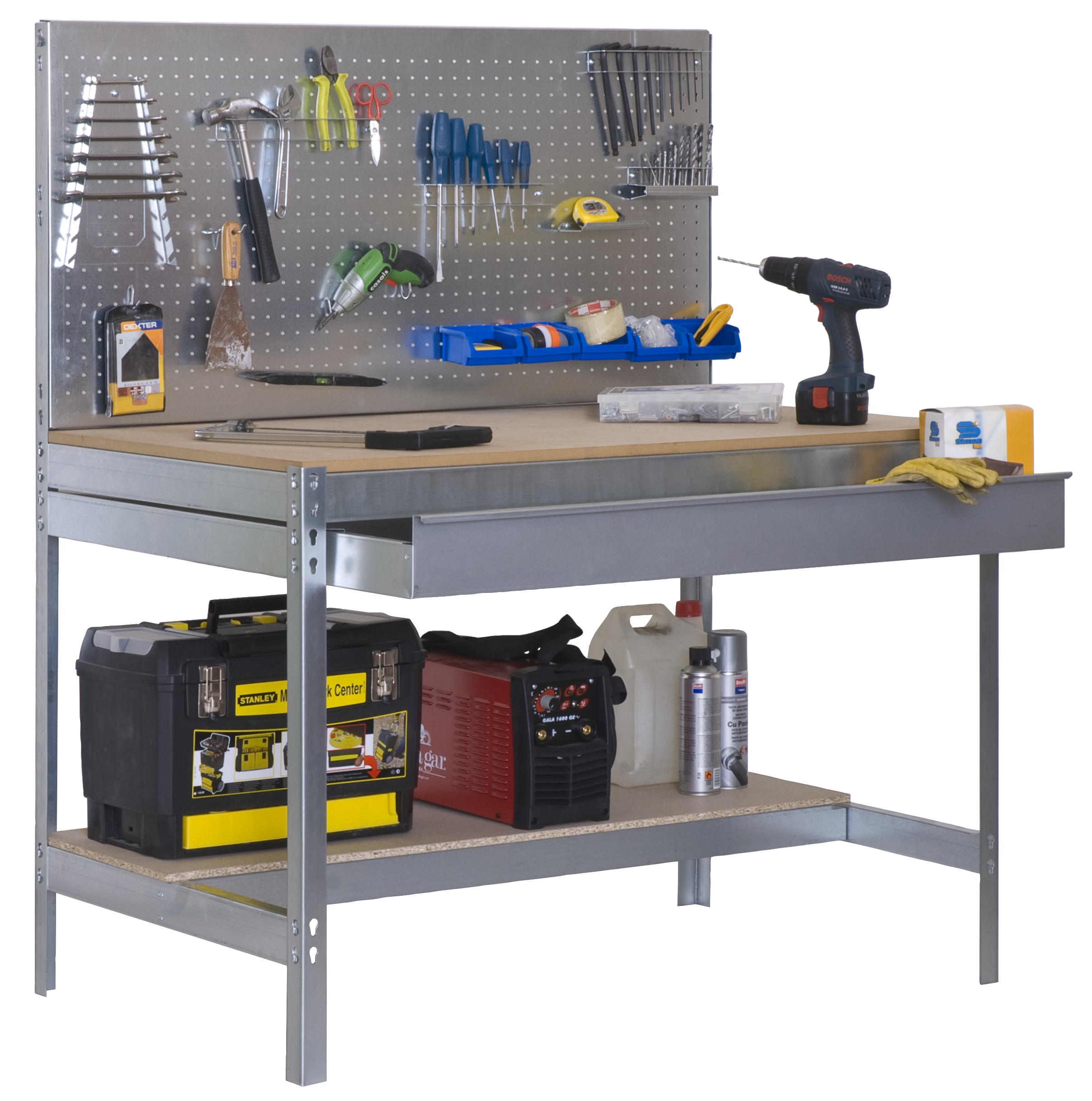Bancada de trabalho 90x61x144,50 cm 600 Kg cinza Simonrack BT-2 BOX 900 - 4