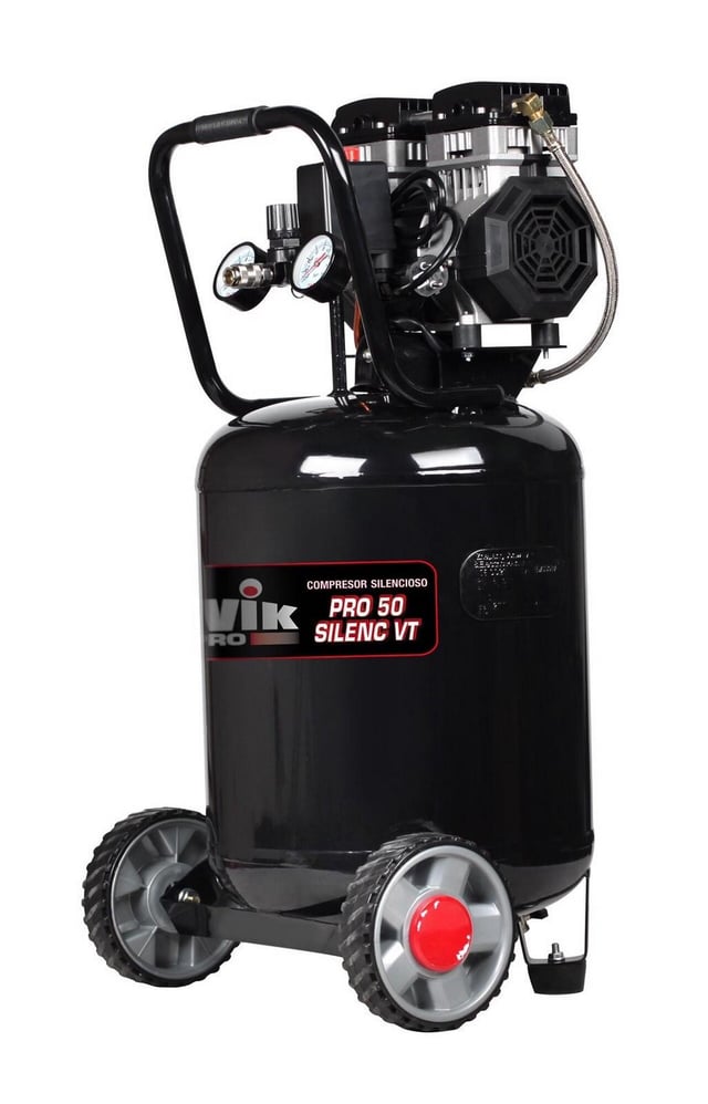 Compresor silencioso CEVIK PRO50VST de 1.5 cv y 50l de depósito