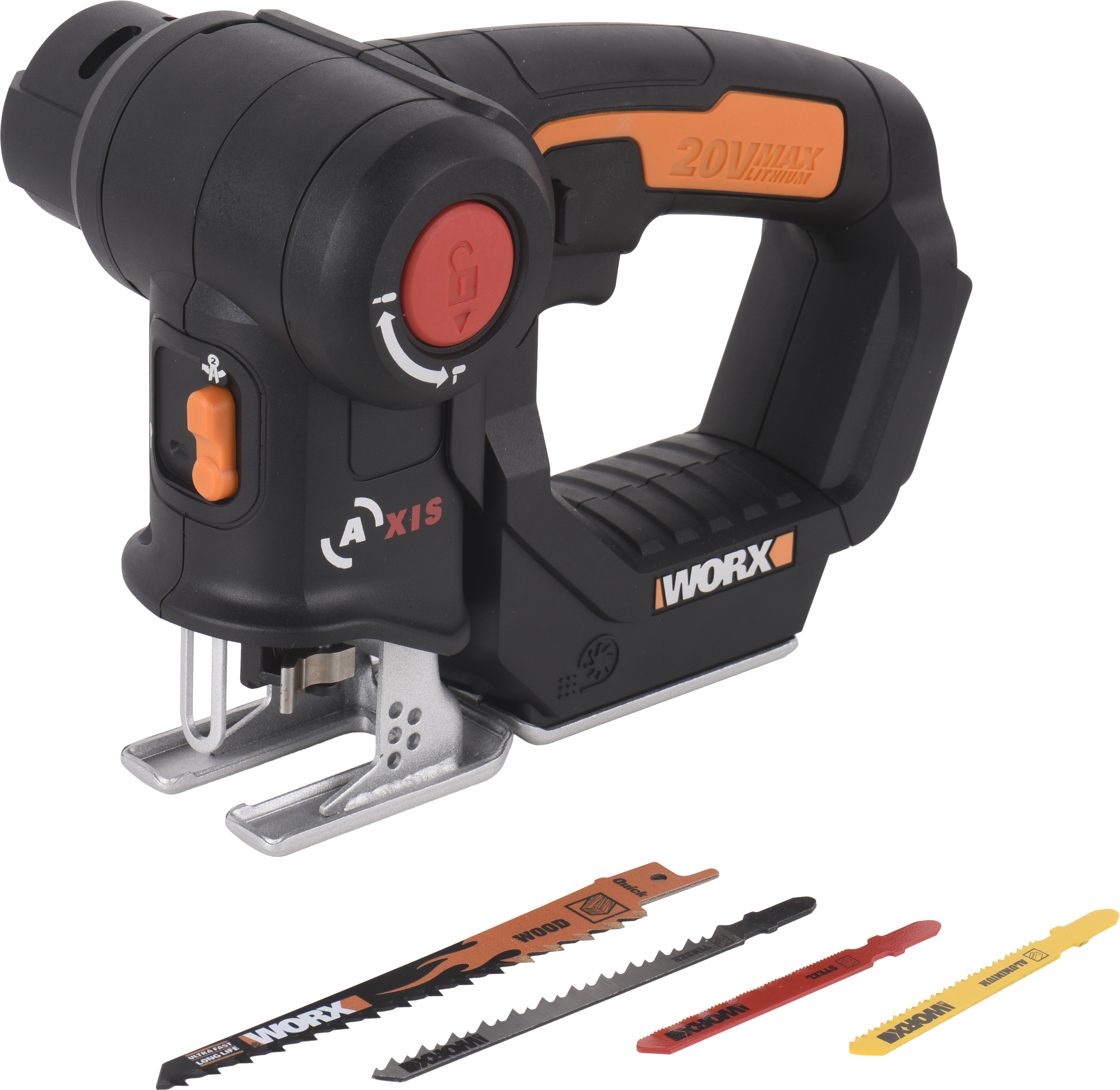 Sierra 2en1 sable/calar pendular axis worx wx550.9 20v. sin batería y cargador