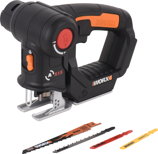 Sierra 2en1 sable/calar pendular AXIS WORX WX550.9 20V. Sin batería y cargador
