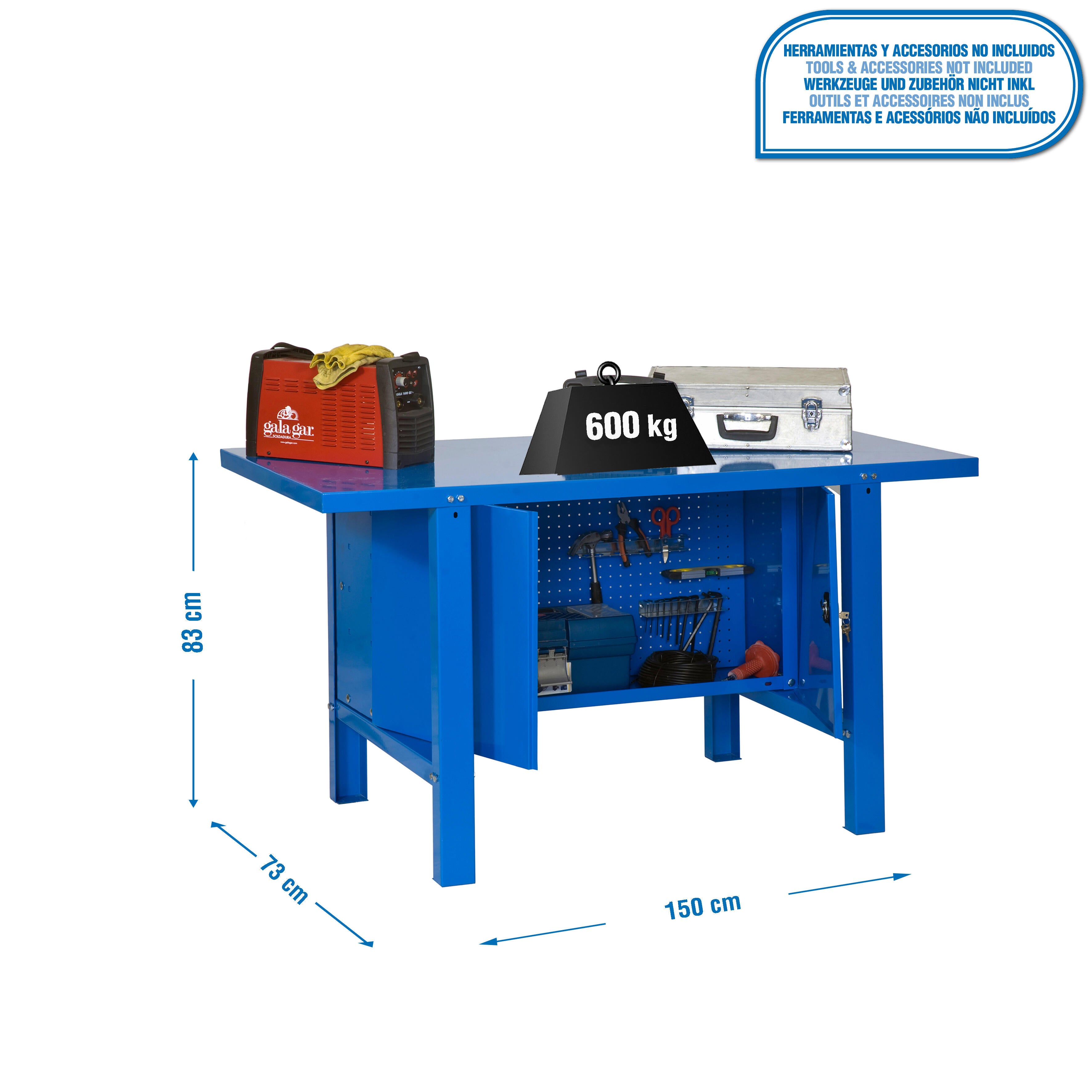 Bancada de trabalho SIMONRACK BT6 METAL LOCKER 1500 AZ - 2