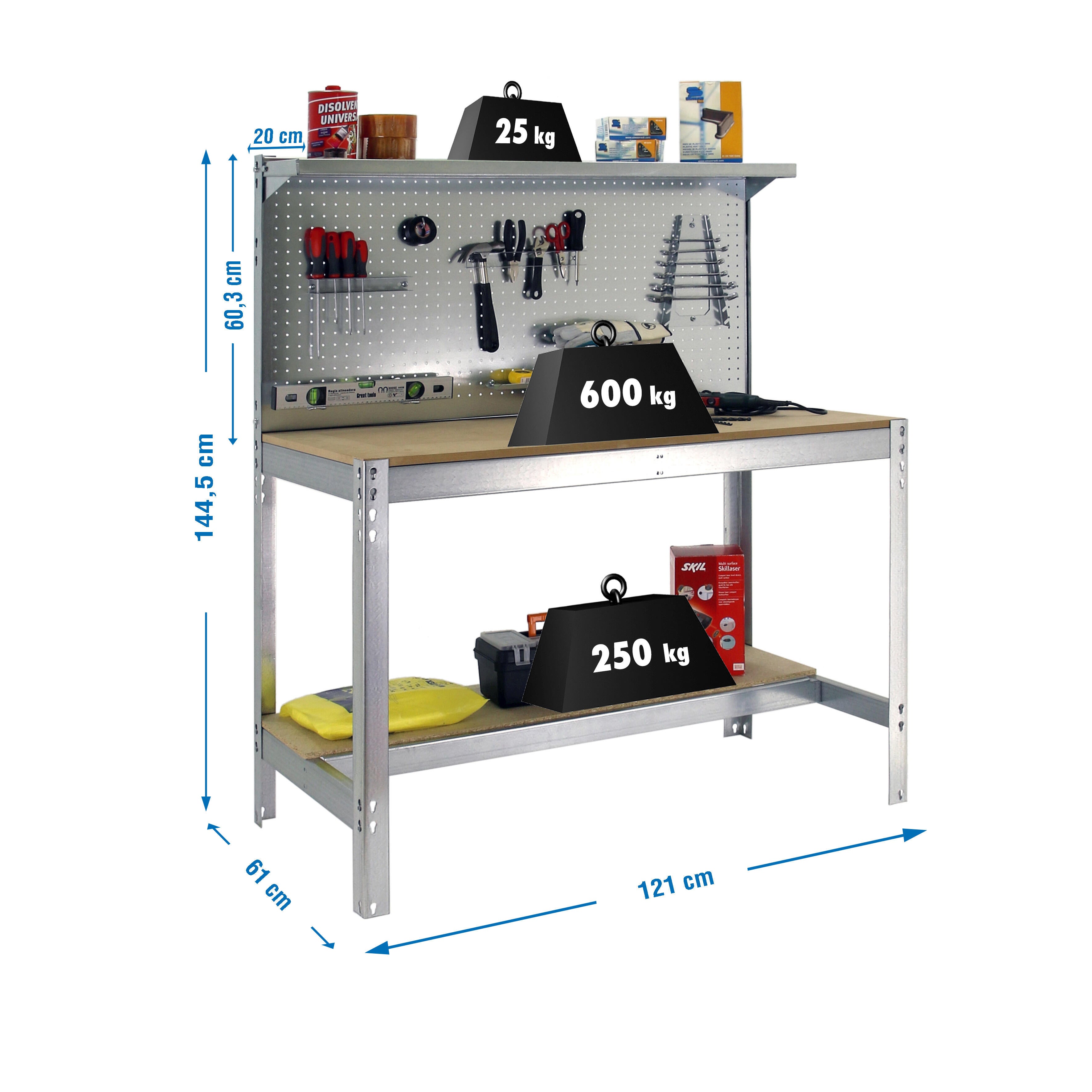 Bancada de trabalho SIMONRACK BT3 1200 GALVA/MAD - 3