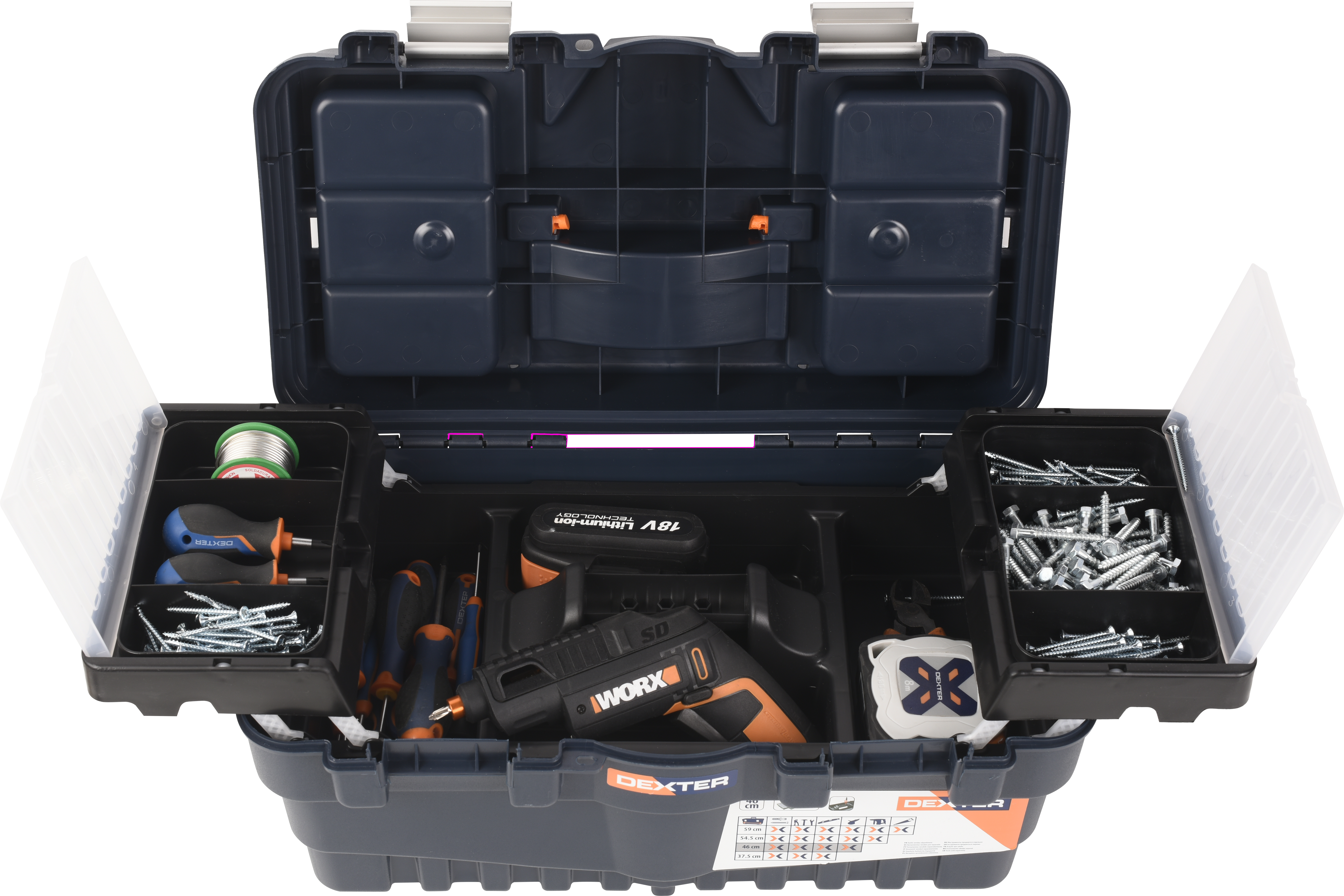 Caja de herramientas DEXTER con capacidad de 28 litros - 10