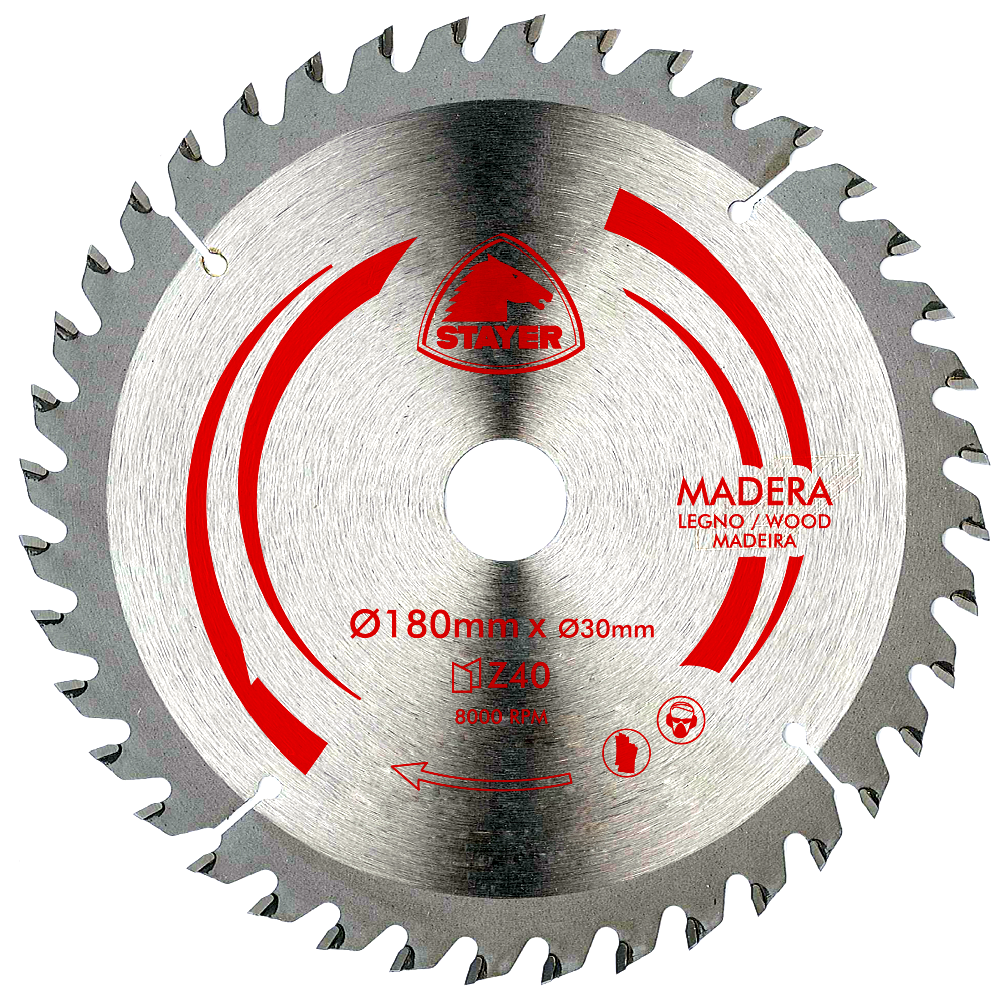 Hoja De Sierra Circular Para Madera - 180x20 Mm, 40 Dientes, Máximo 7600 Rpm