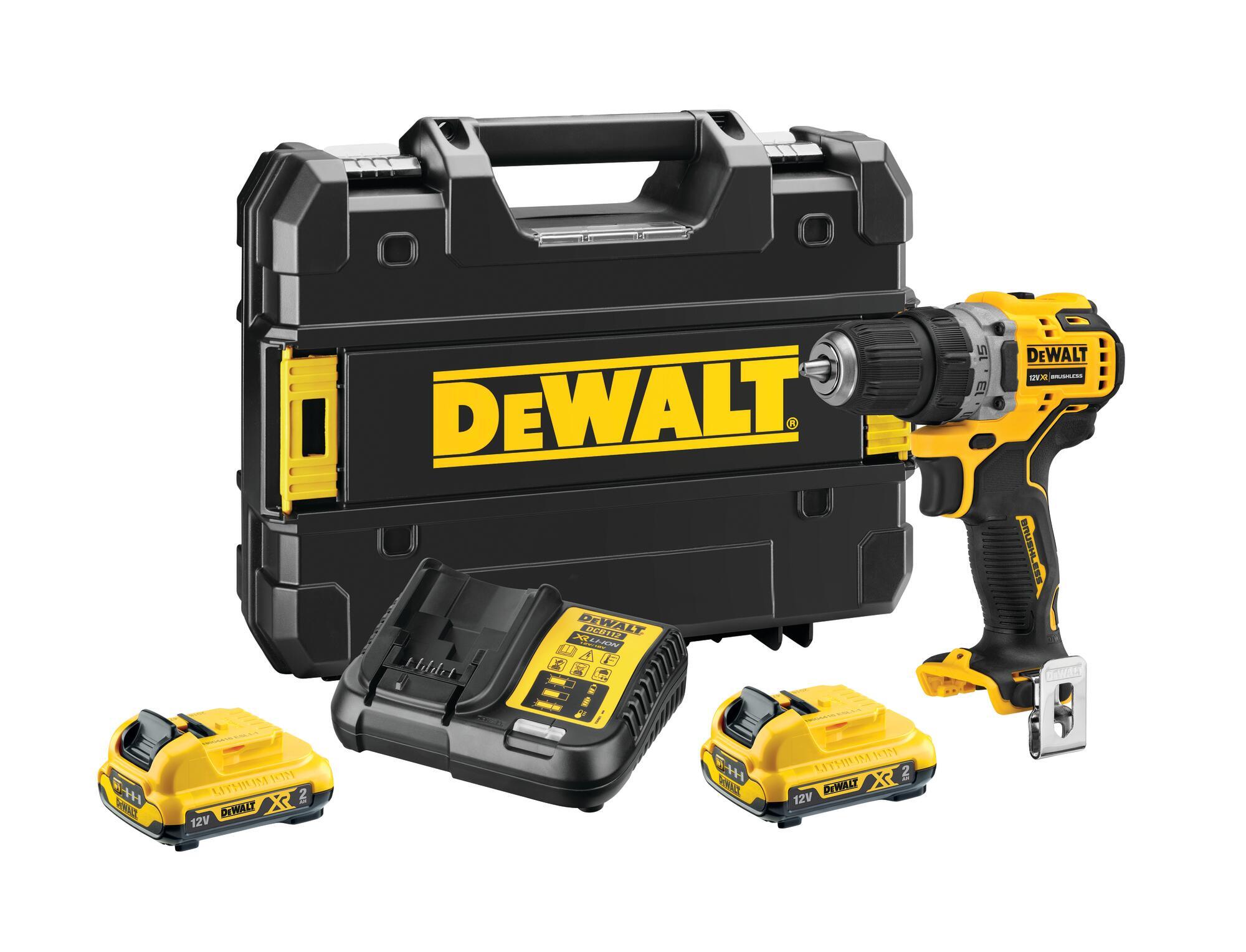 Taladro atorn brushless dewalt dcd701d2, 2 baterías de 2ah + maletín