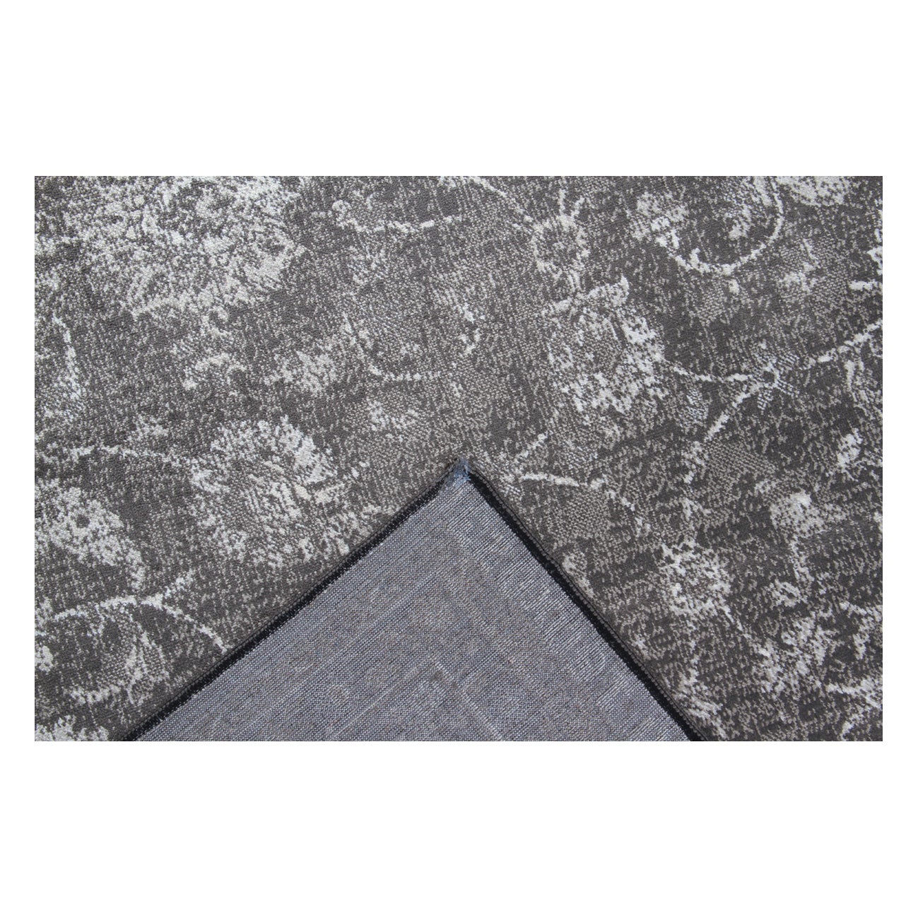 Tappeto Soraya blooms in viscosa, L 210 x L 67 cm, antracite - 4