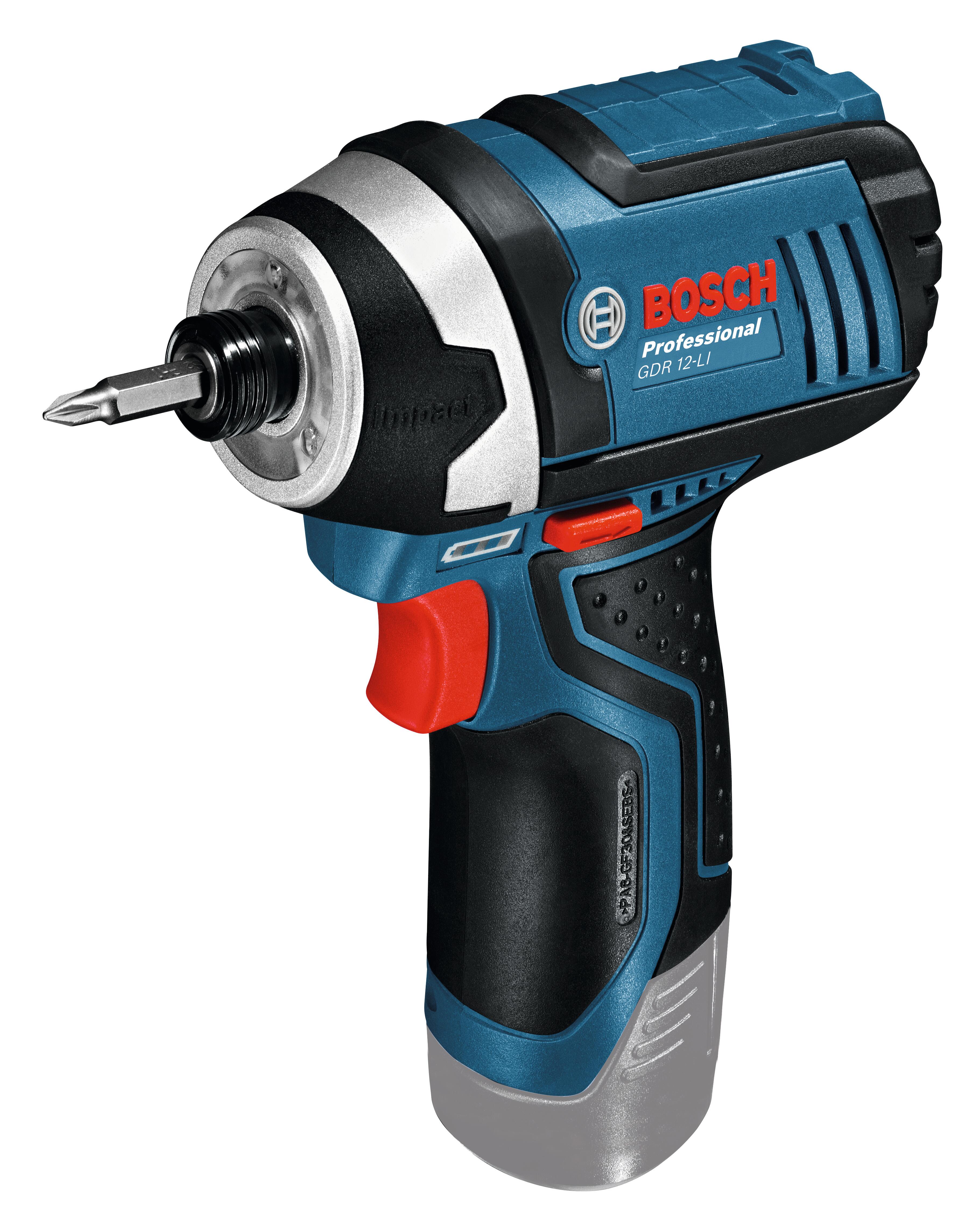 Atornillador de impacto bosch professional gdr 12v-105. sin batería y cargador