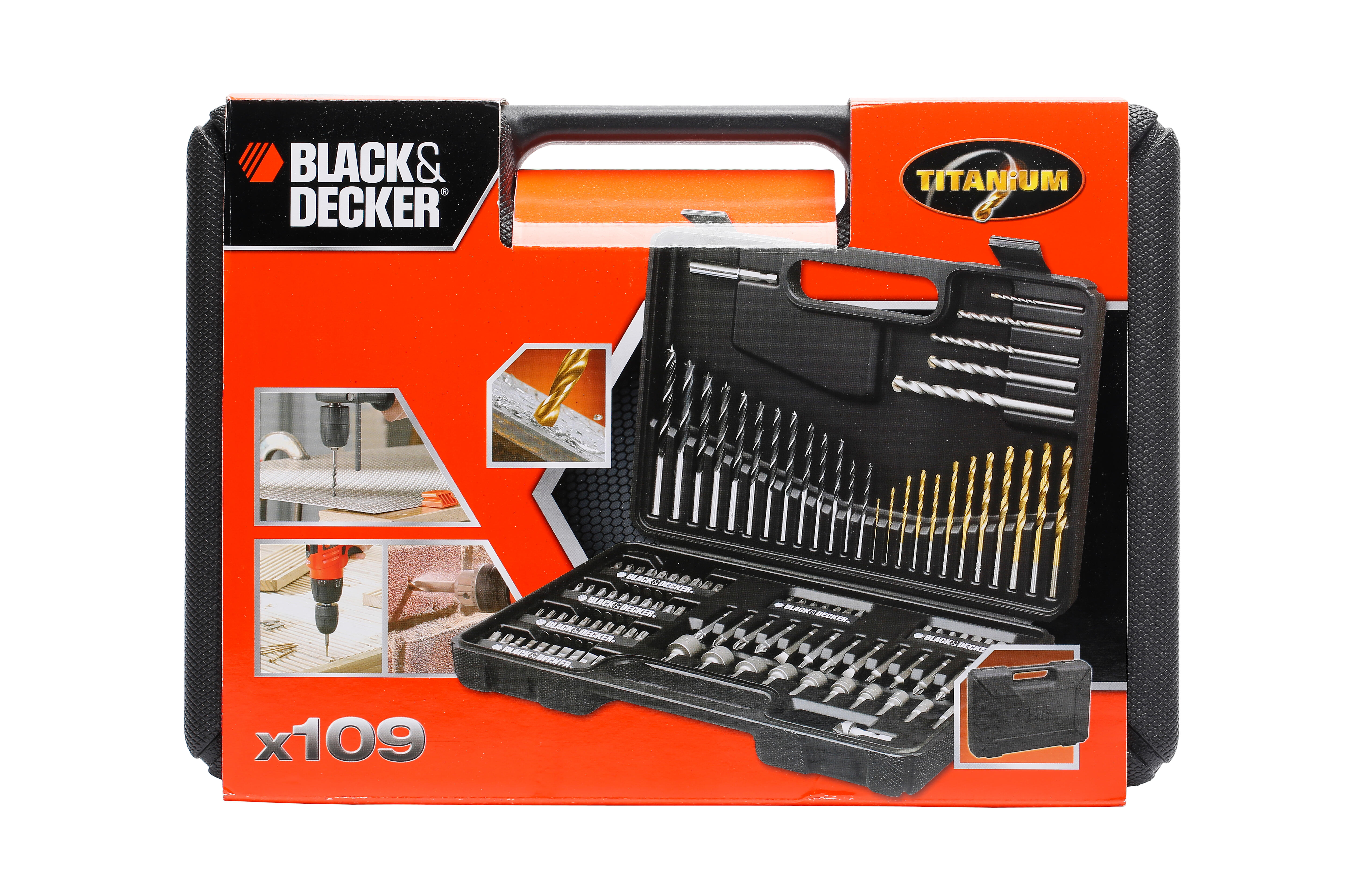 Juego de 109 piezas Atornillar y taladrar, brocas Titanio BLACK+DECKER A7200 - 3