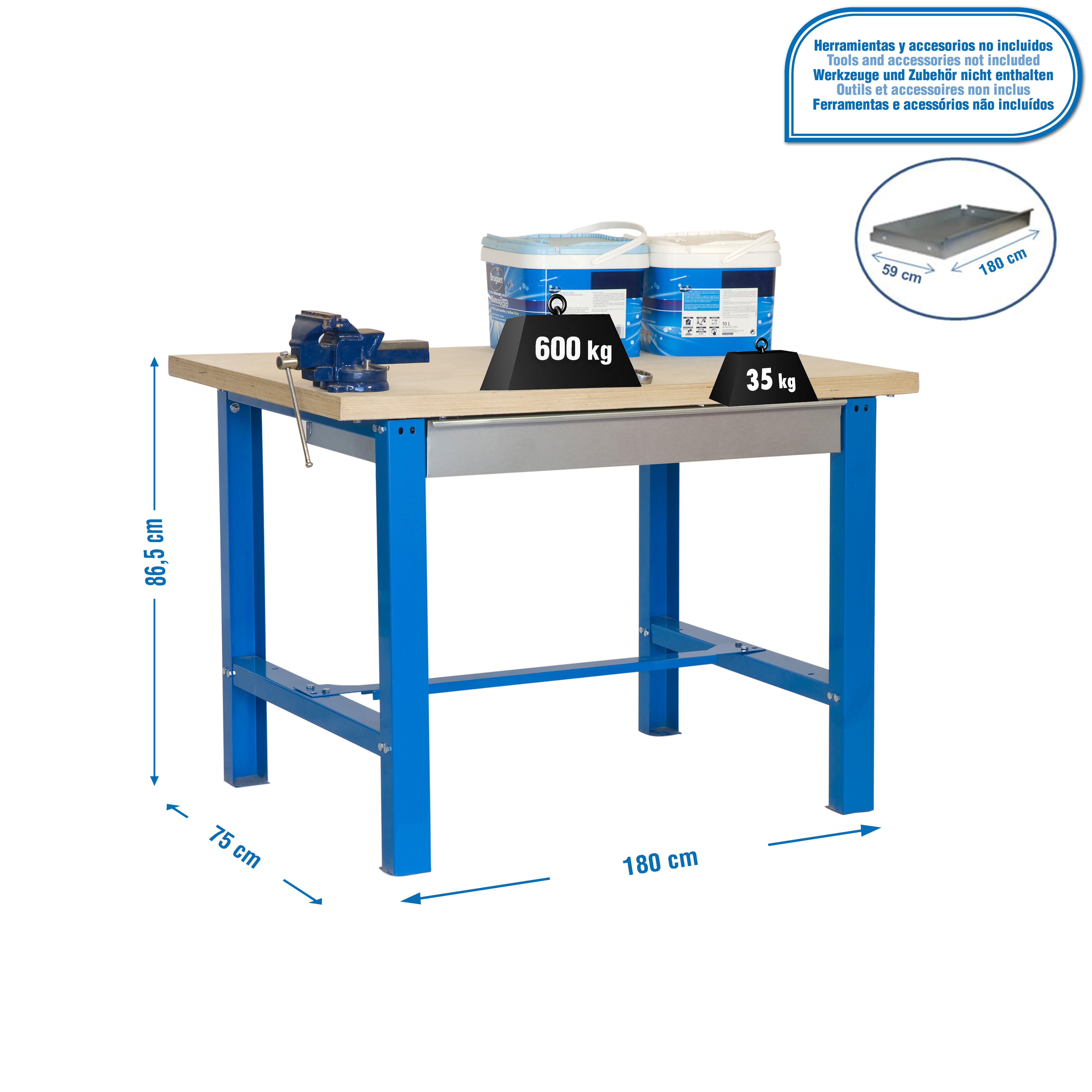 Bancada de trabalho SIMONRACK BT6 BOX 1800 AZ/MA - 4
