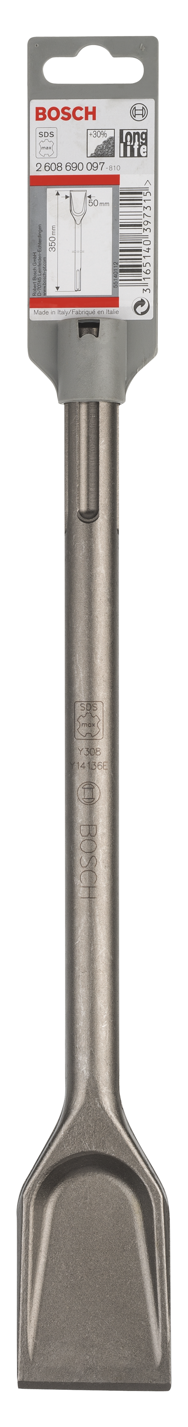 Cinzel de pá SDS Max 50x350 mm Bosch Professional 2 608 690 097