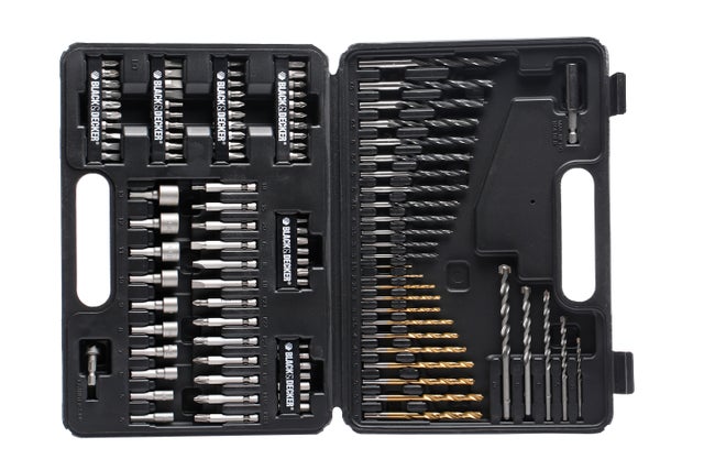 Juego de 109 piezas Atornillar y taladrar, brocas Titanio BLACK+DECKER A7200