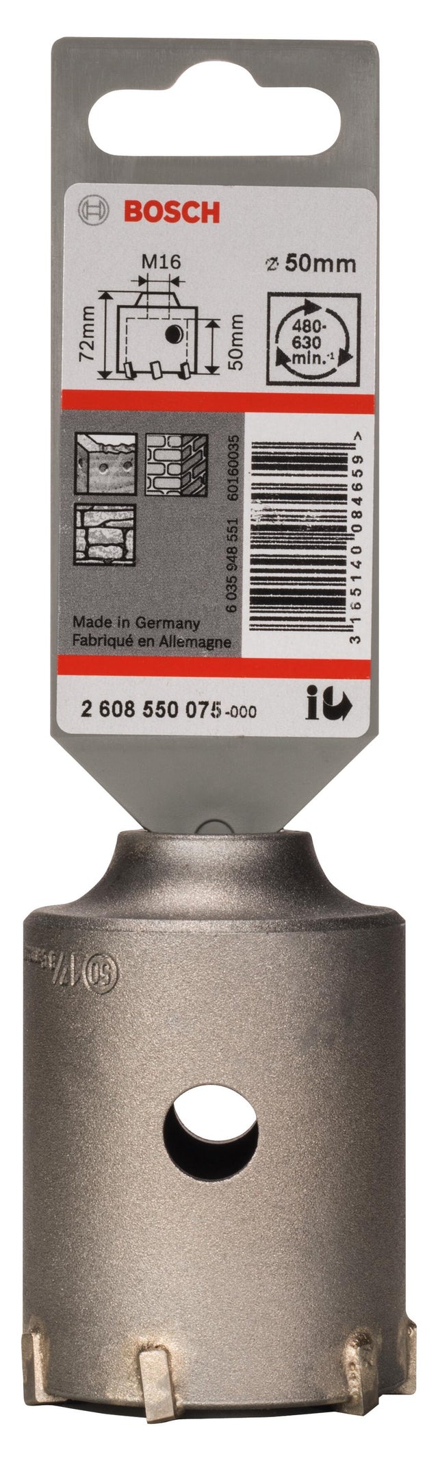 Corona BOSCH sds plus/hex 50x50x72mm. 6