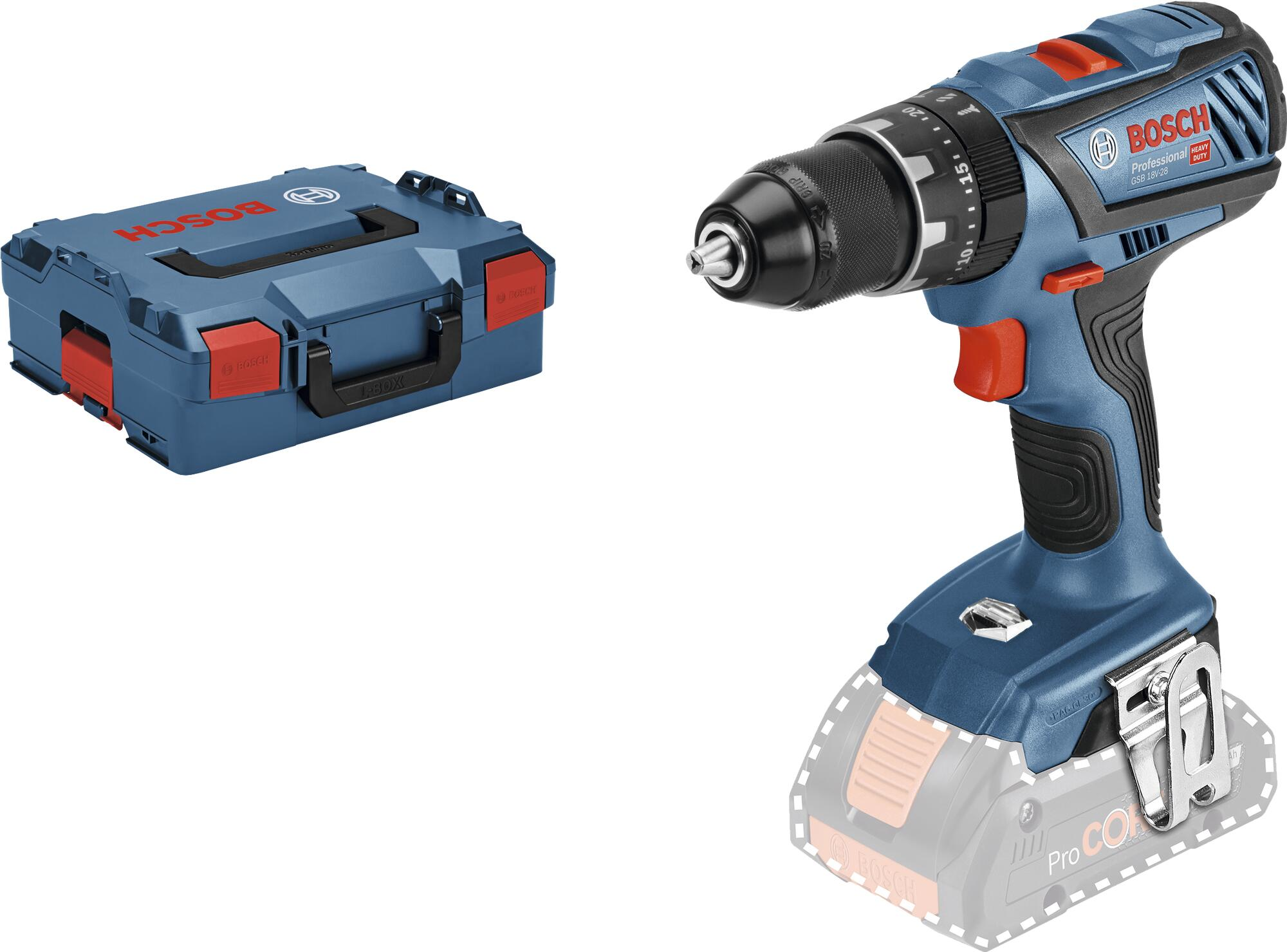 Taladro percutor a batería bosch professional gsb 18v. sin batería y cargador