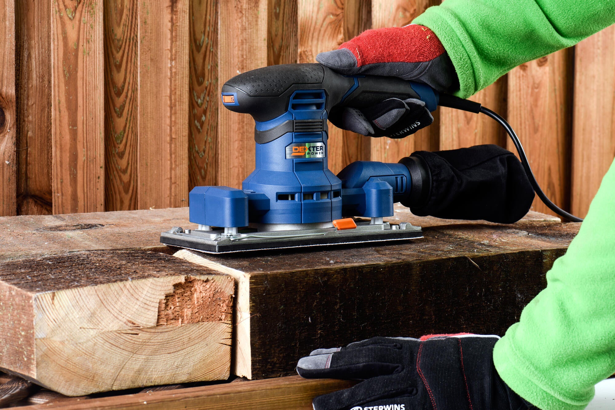 5 patines de lija DEXTER 185x93, grano 180 - 2