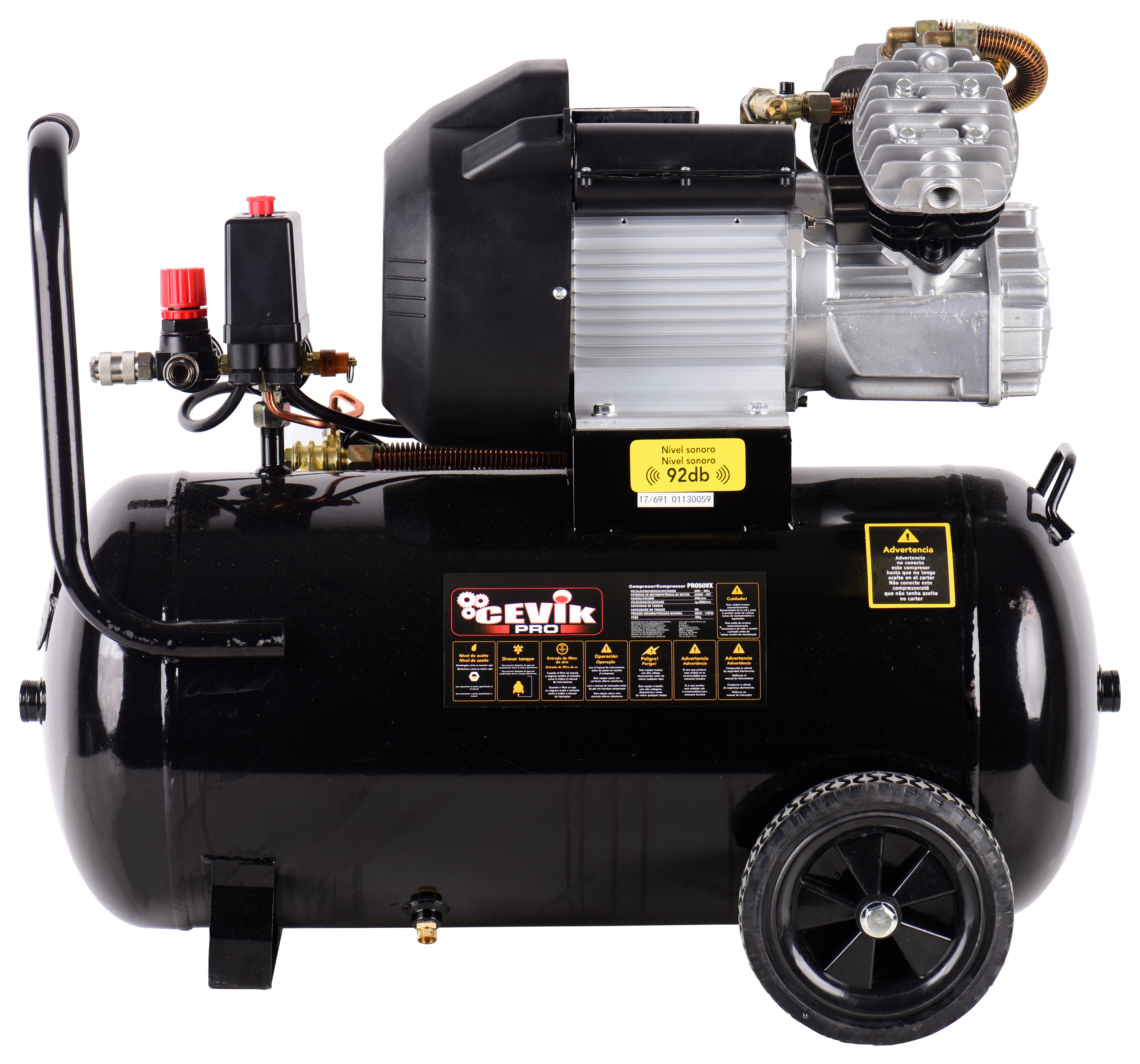 Compressor com óleo CEVIK PRO 50L 3CV - 10