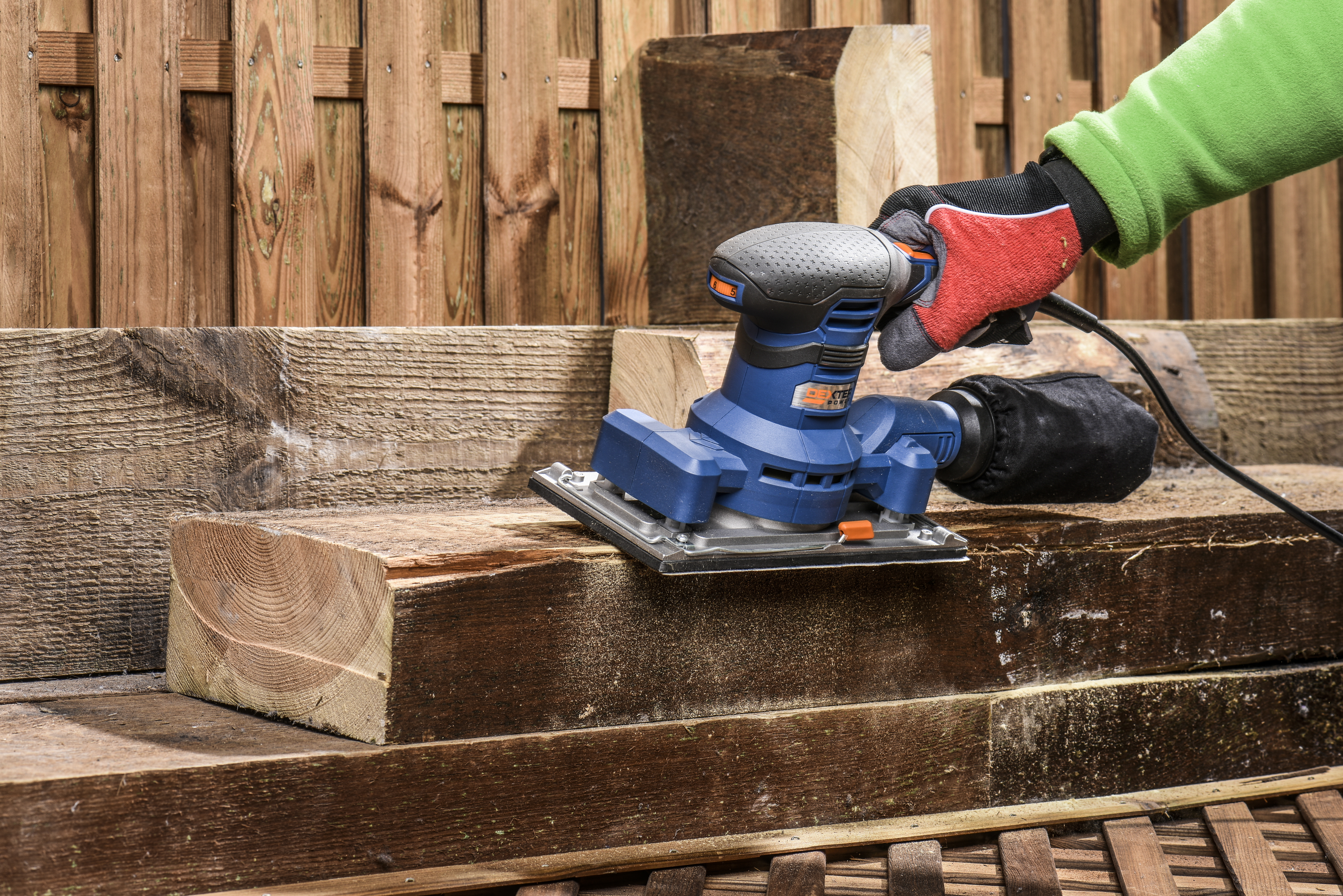 5 patines de lija DEXTER 185x93, grano 120 - 2