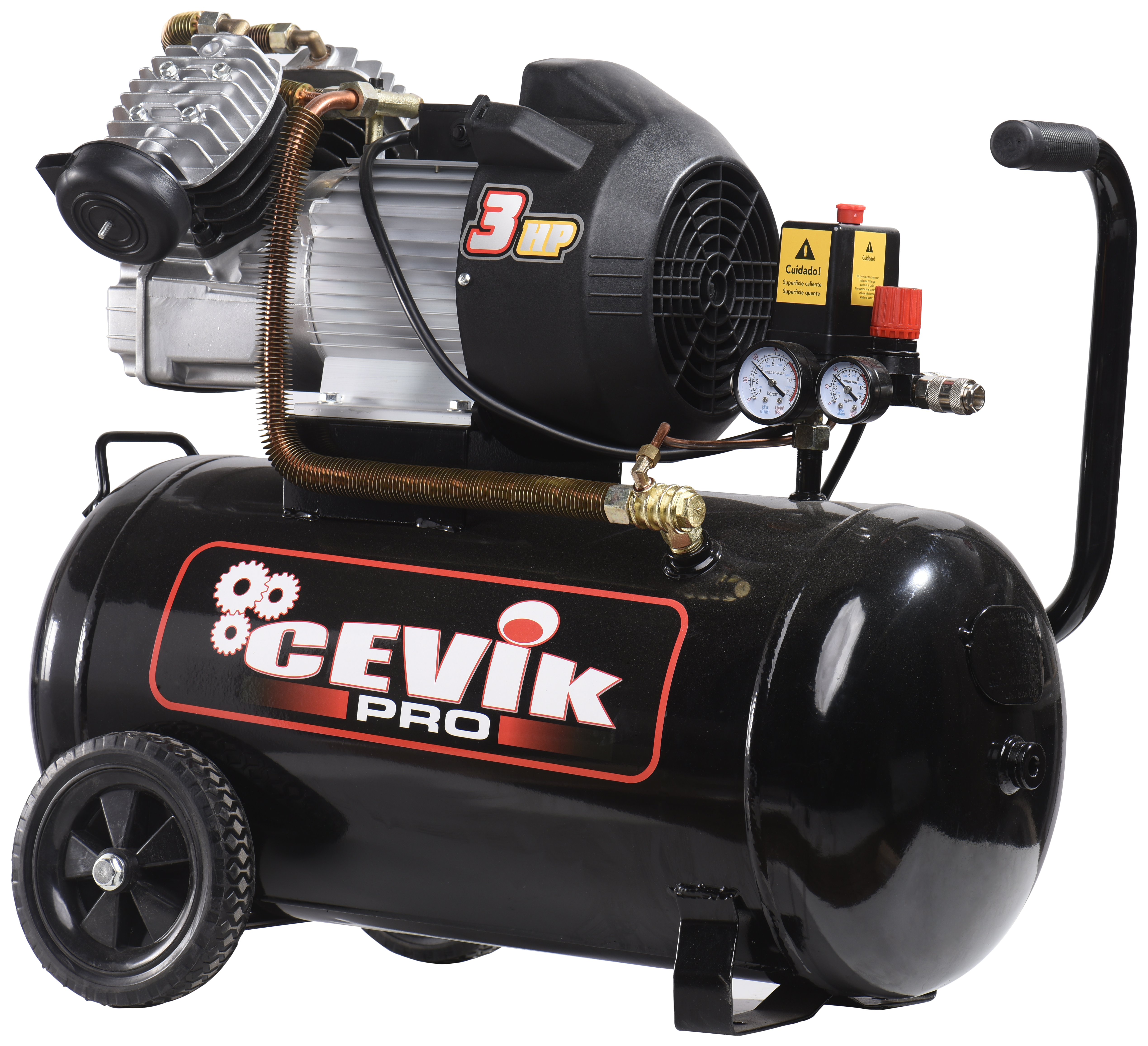 Compressor com óleo CEVIK PRO 50L 3CV - 2