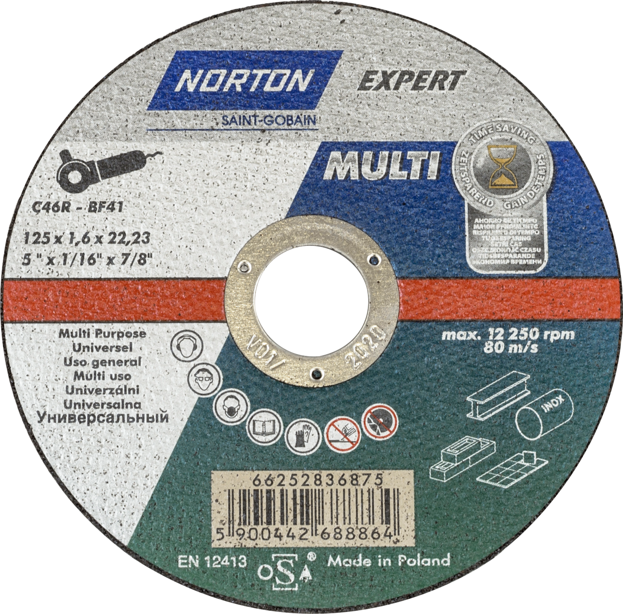 Disco multiusos norton de 125 mm