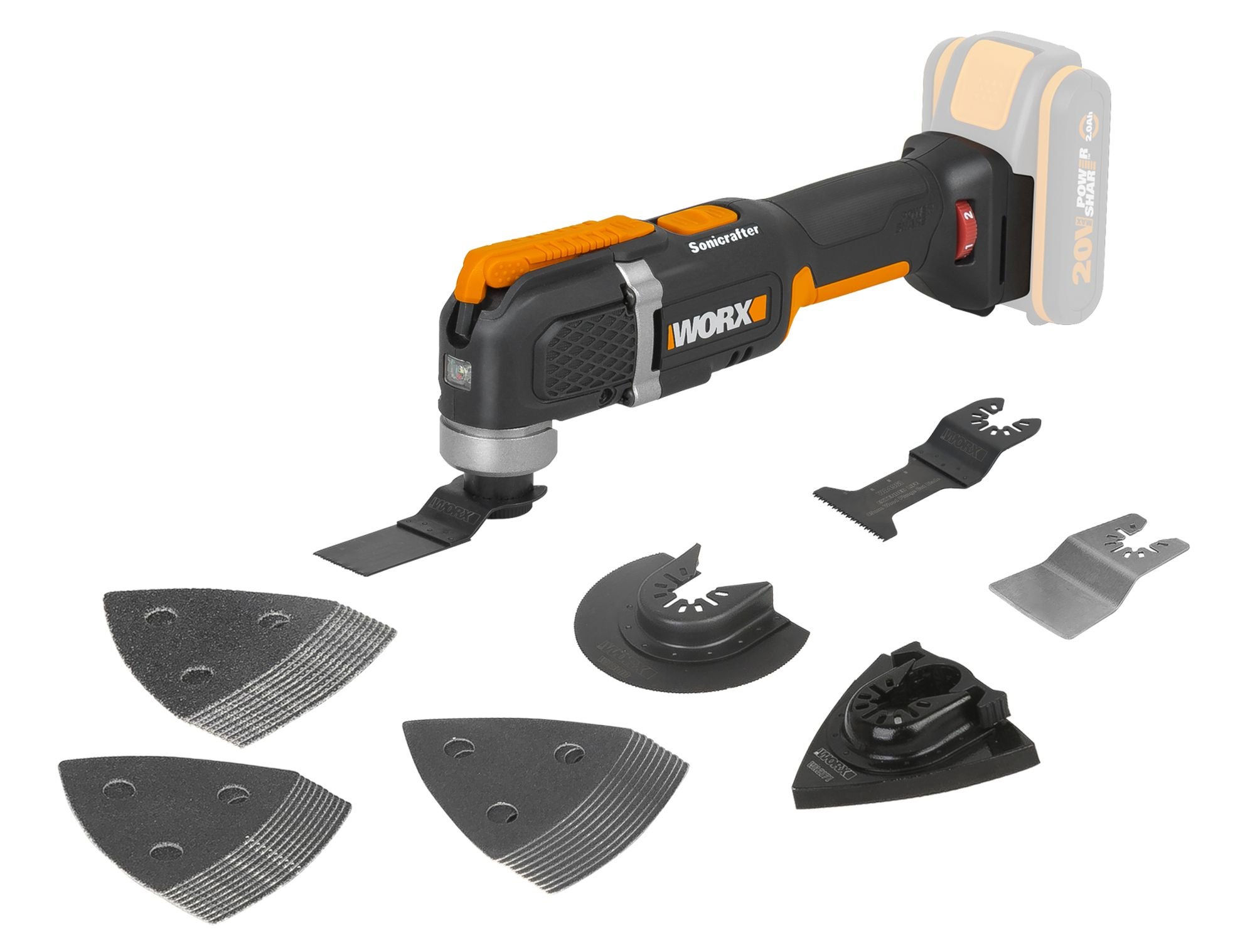 Multiherramienta a batería WORX WX696.9 sin batería - 4