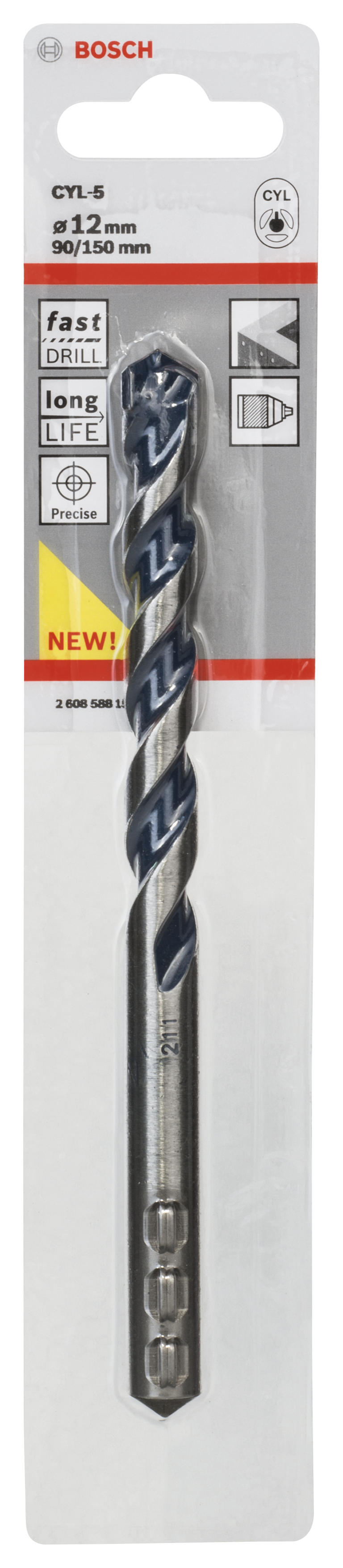 Broca para hormigón enganche cilíndrico ø 12 x l. 150 mm bosch