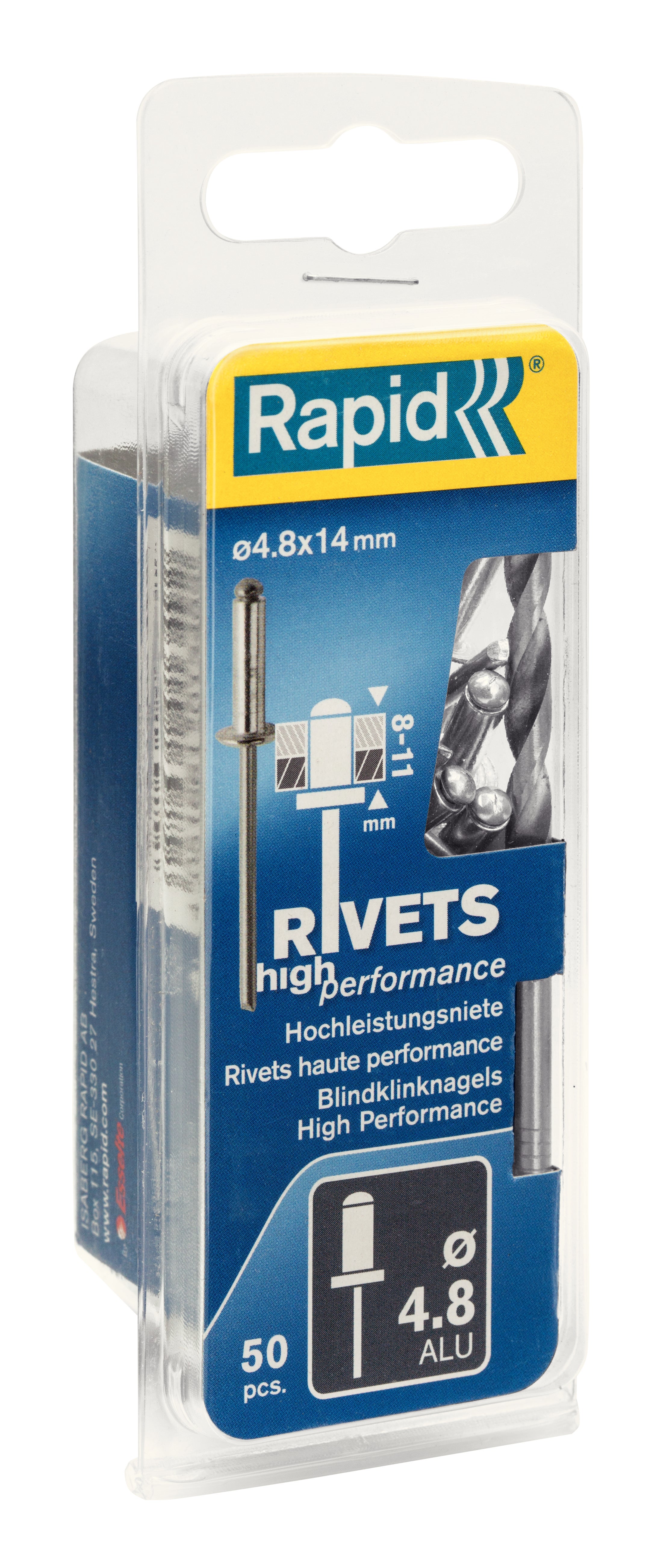 50 remaches de aluminio rapid 4.8 x