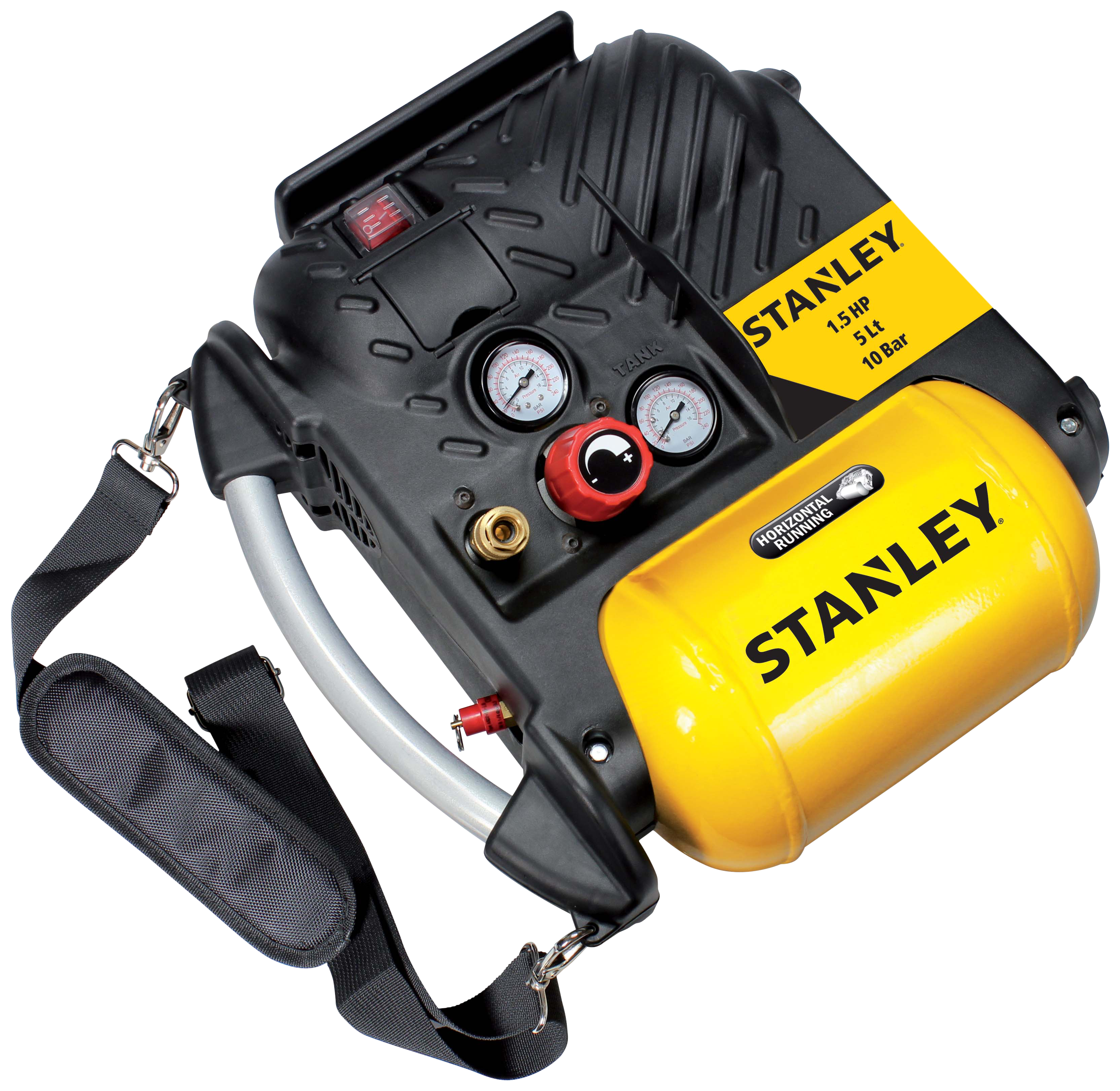 Compressor portátil 5 litros 1.5 cv 10 bar Stanley Airboss DN200/10/5 - 2