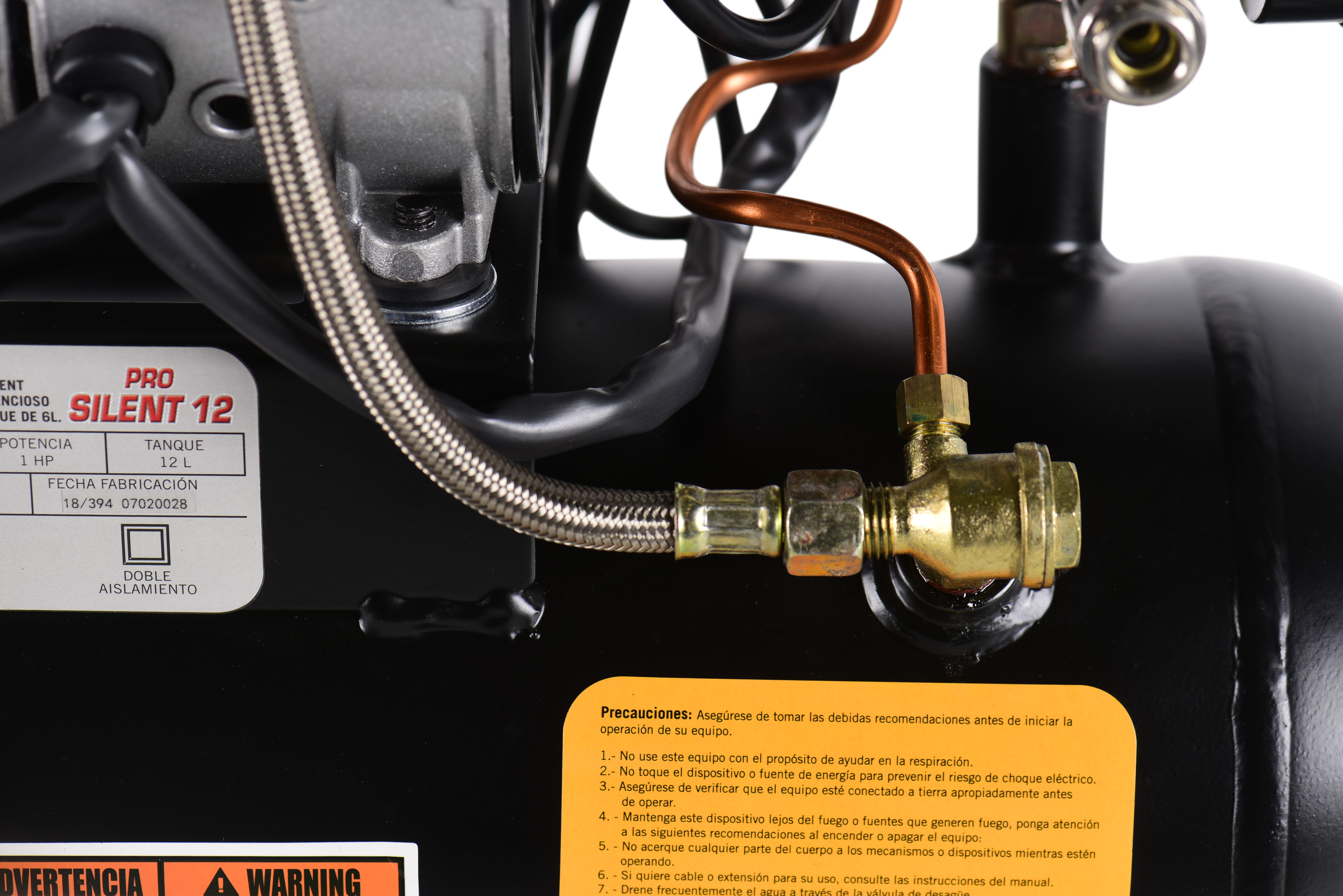 Compressor silencioso CEVIK PRO CA-PRO12SILENT 12L 1 HP - 11