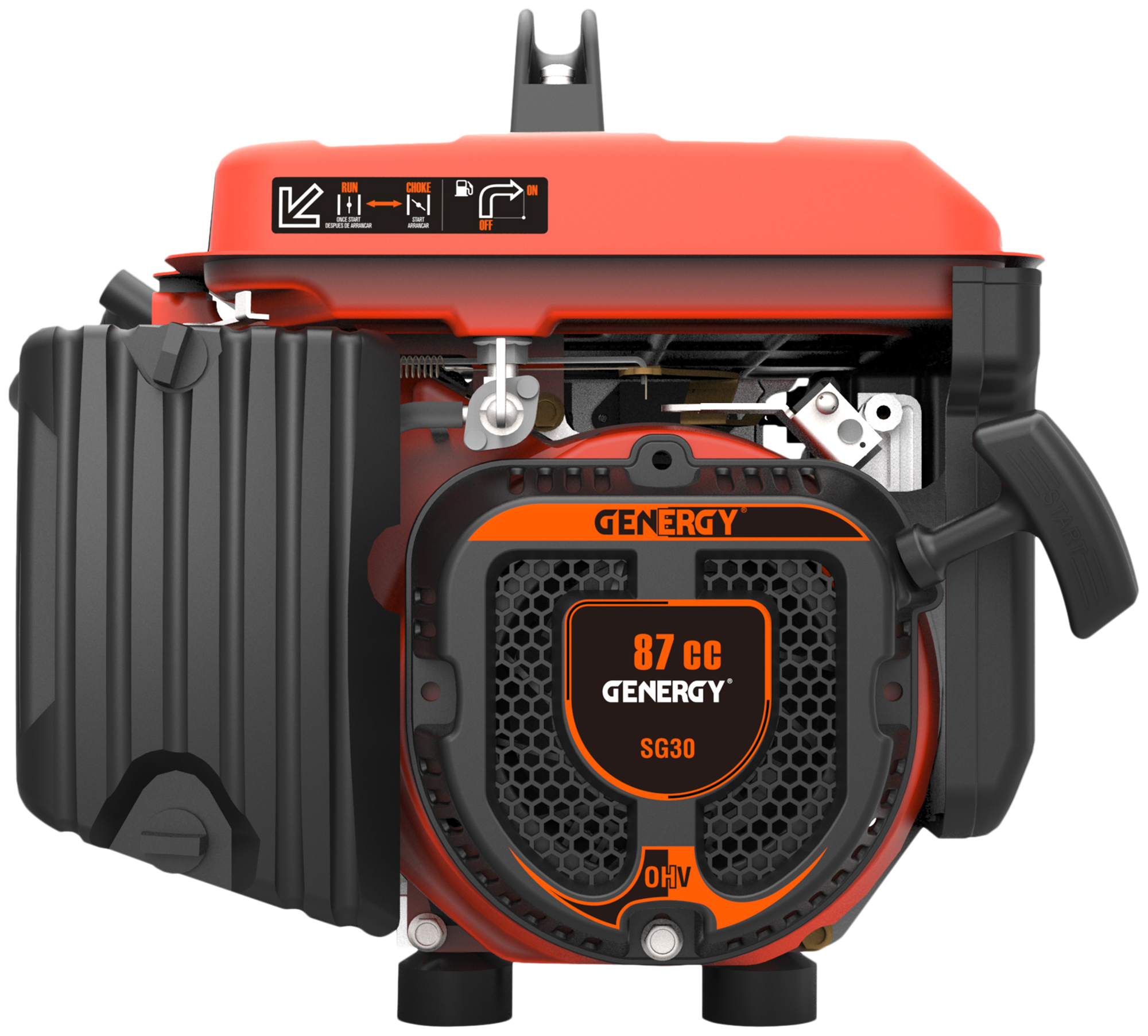 Gerador a gasolina arranque manual 1000W/850W Genergy Isasa - 8