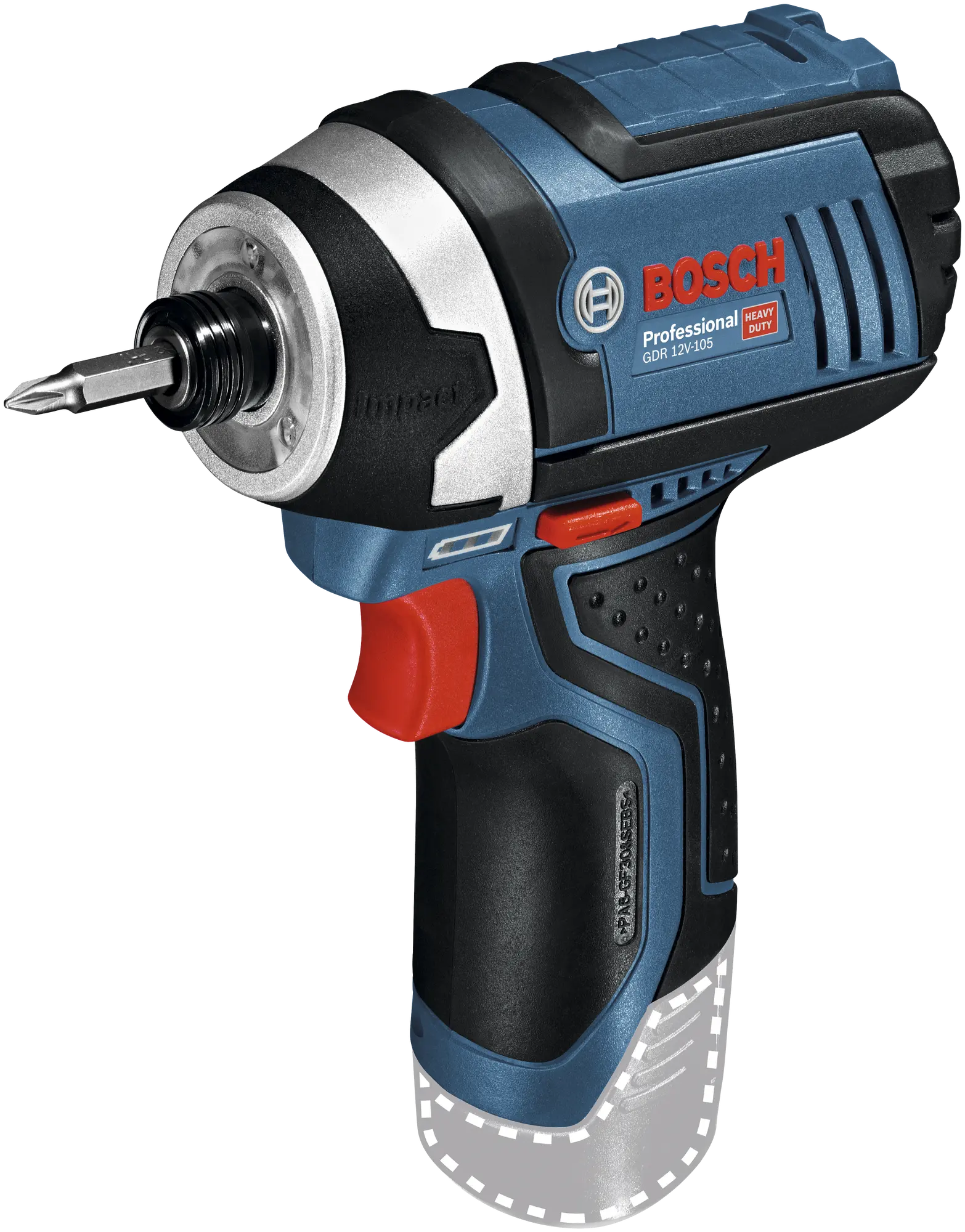 Atornillador de impacto a batería bosch professional gdr 12v-105. sin batería
