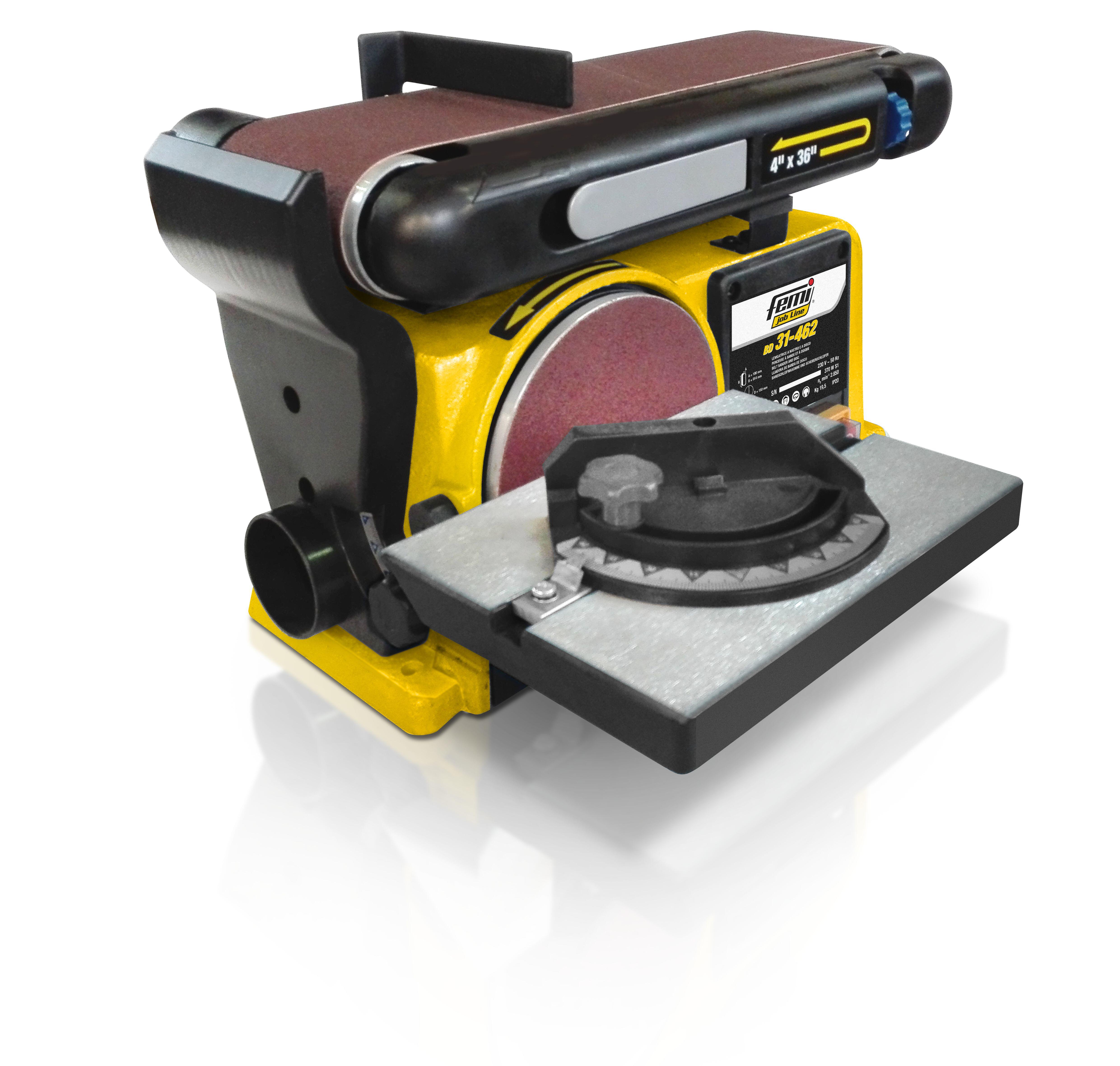 Lijadora combinada de disco y banda femi bd31-462a 370 w de potencia 2800 rpm