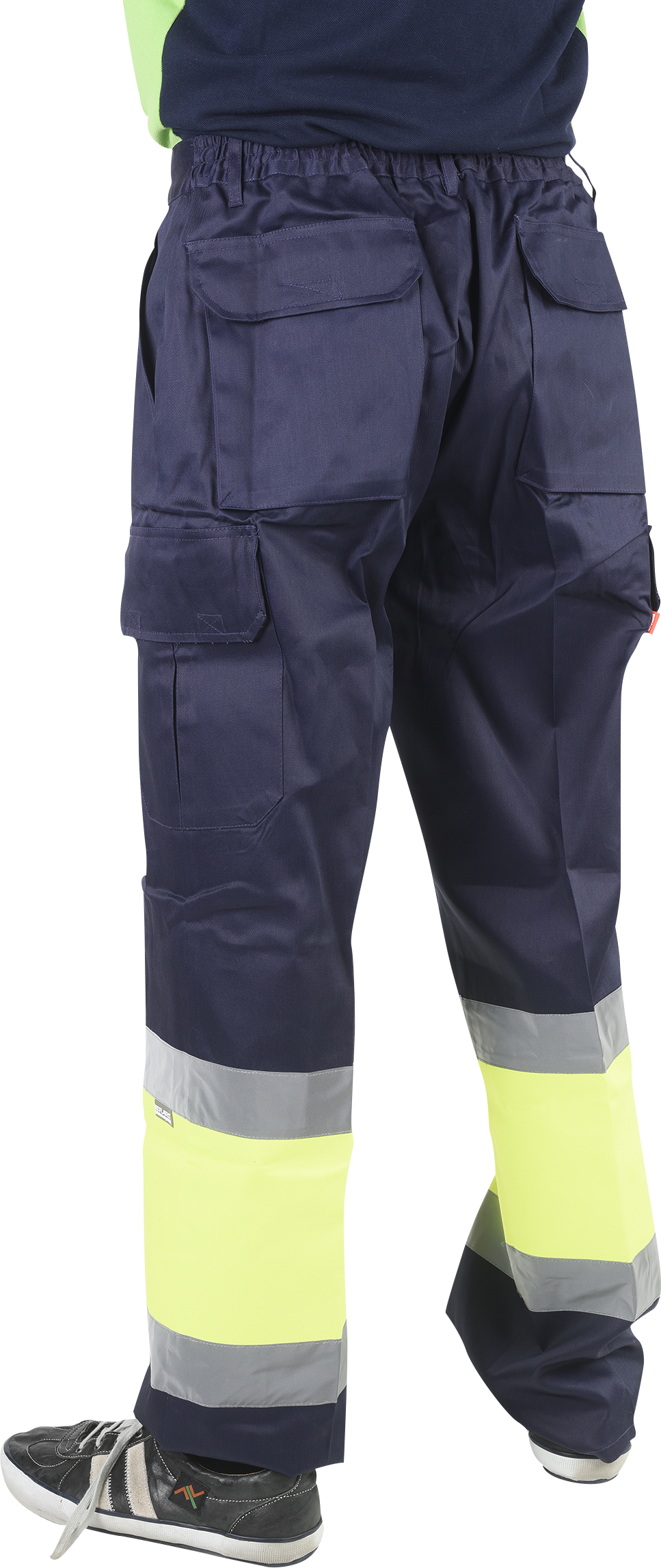 Calças de trabalho alta visibilidade azul marinho e amarelo fluorescente tamanho 46/L Velilla 157 - 2