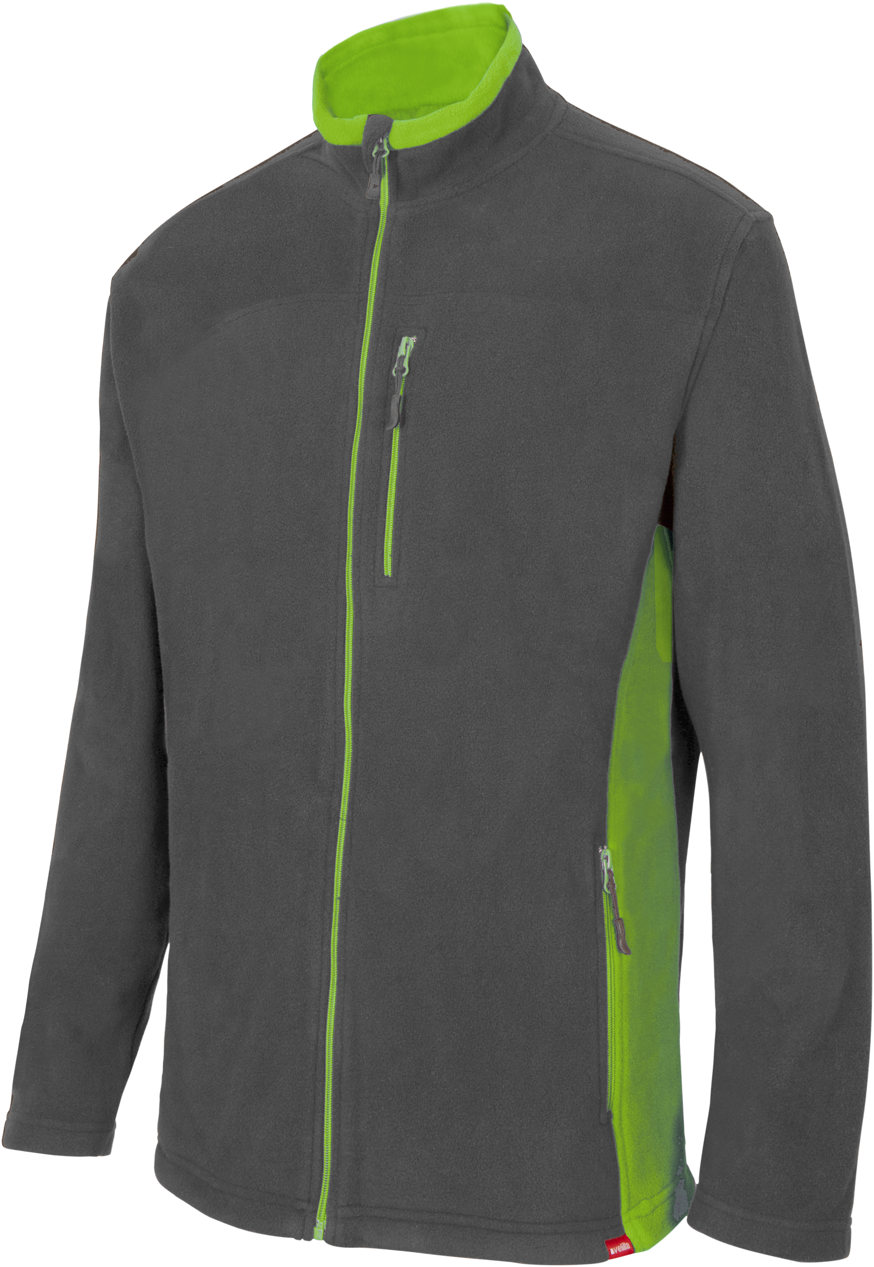 Chaqueta polar bicolor velilla - gris/verde lima - xs