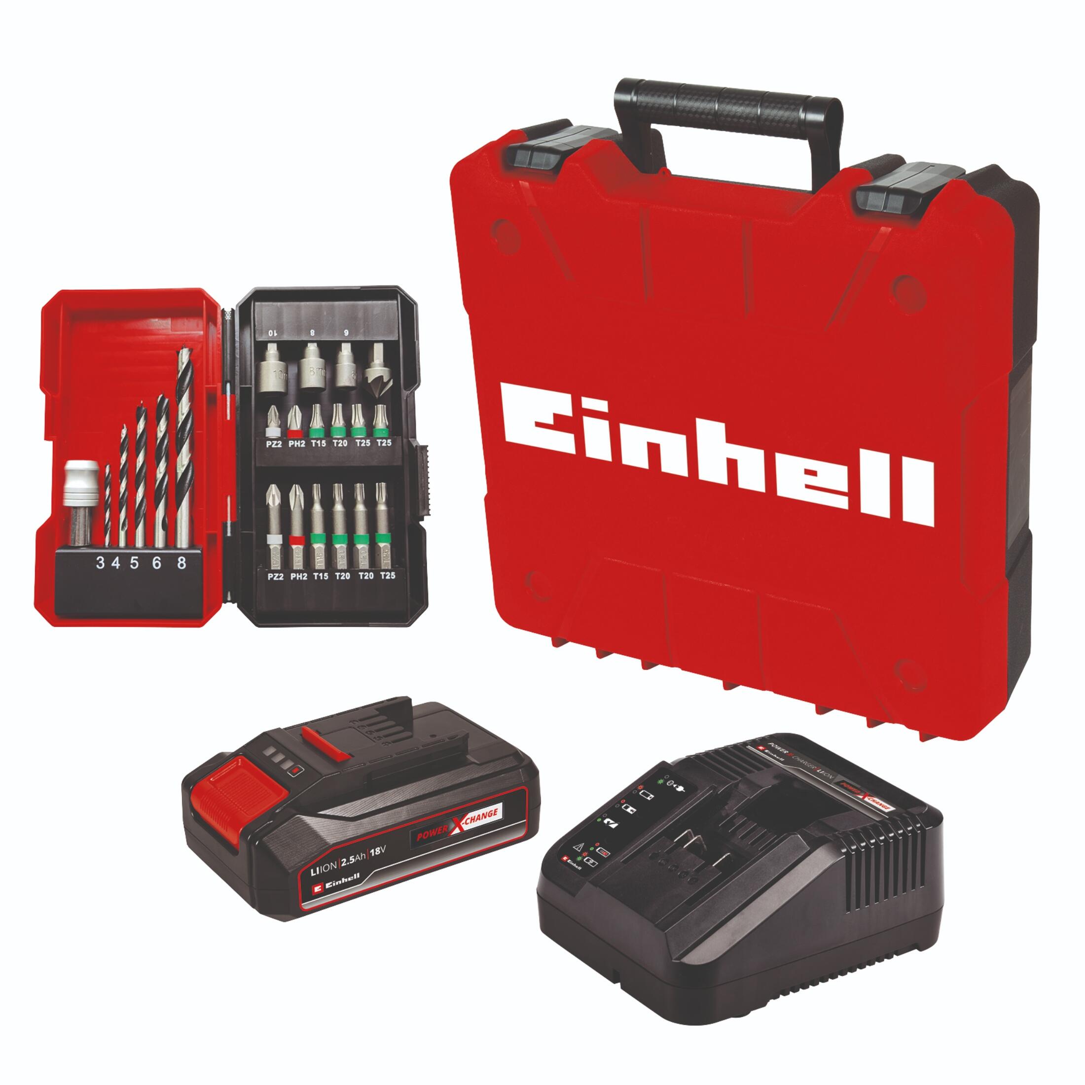 Taladro percutor a batería EINHELL 18V - 1 bateria - TE-CD 18/2 Li-i +22 (1x2,5 Ah) - 2