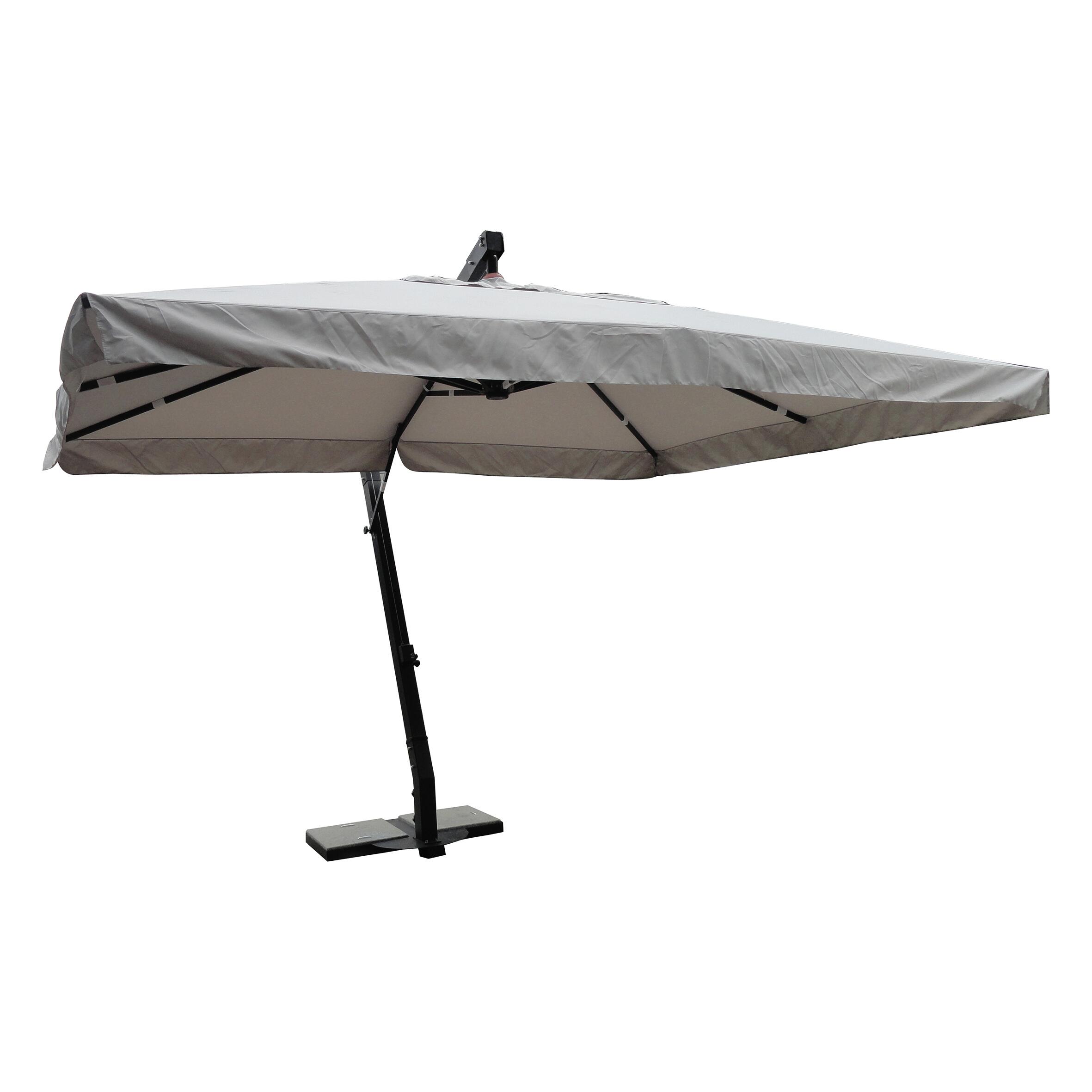 Ombrellone Da Giardino A Sbalzo A LED E Palo In Acciaio 300 Cm Tortora 020008640 72071835