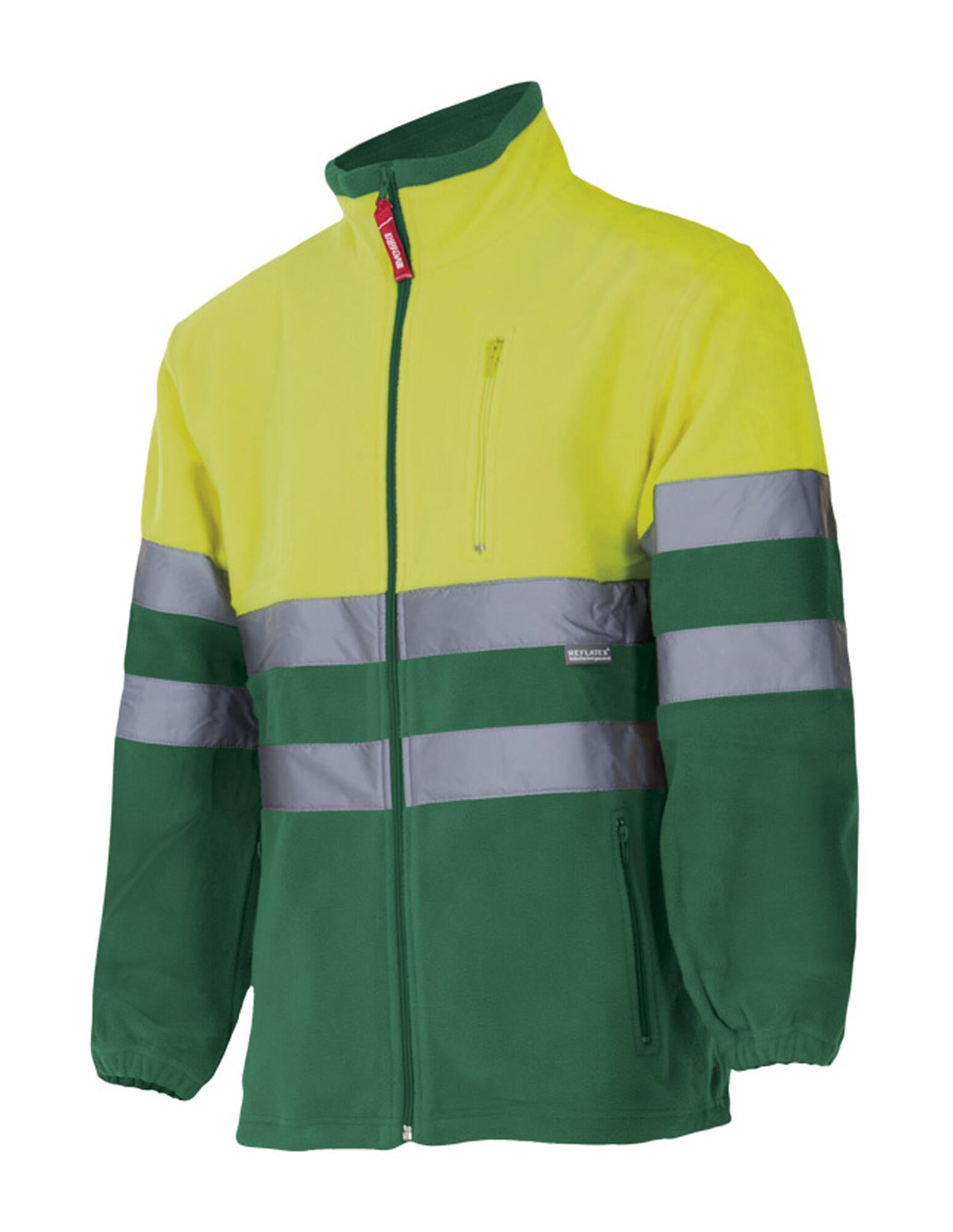 Chaqueta polar bicolor av velilla - verde/amarillo flúor - l
