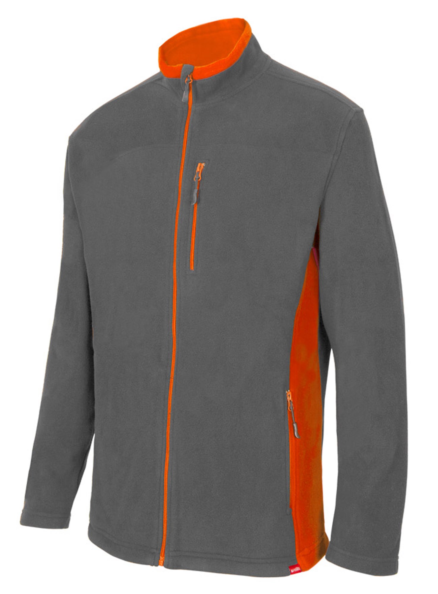 Chaqueta polar bicolor velilla - gris/naranja - 3xl