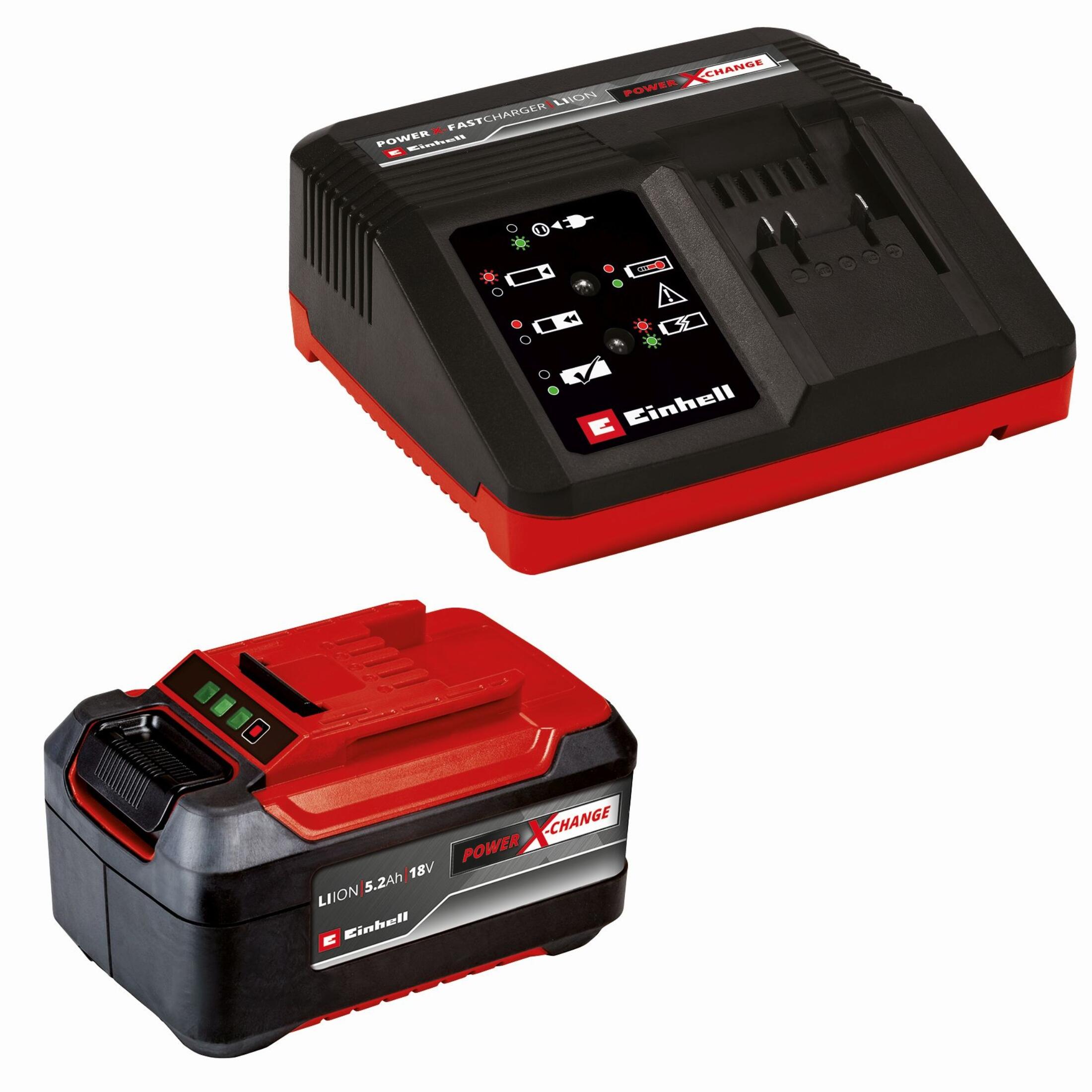 Cargador y batería einhell 18v y 5.2 ah.