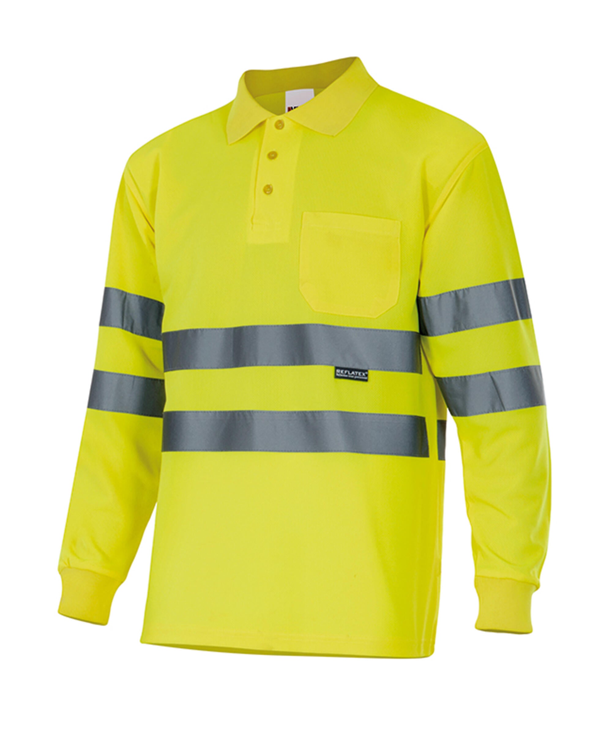 Polo manga larga av velilla - amarillo flúor - 5xl