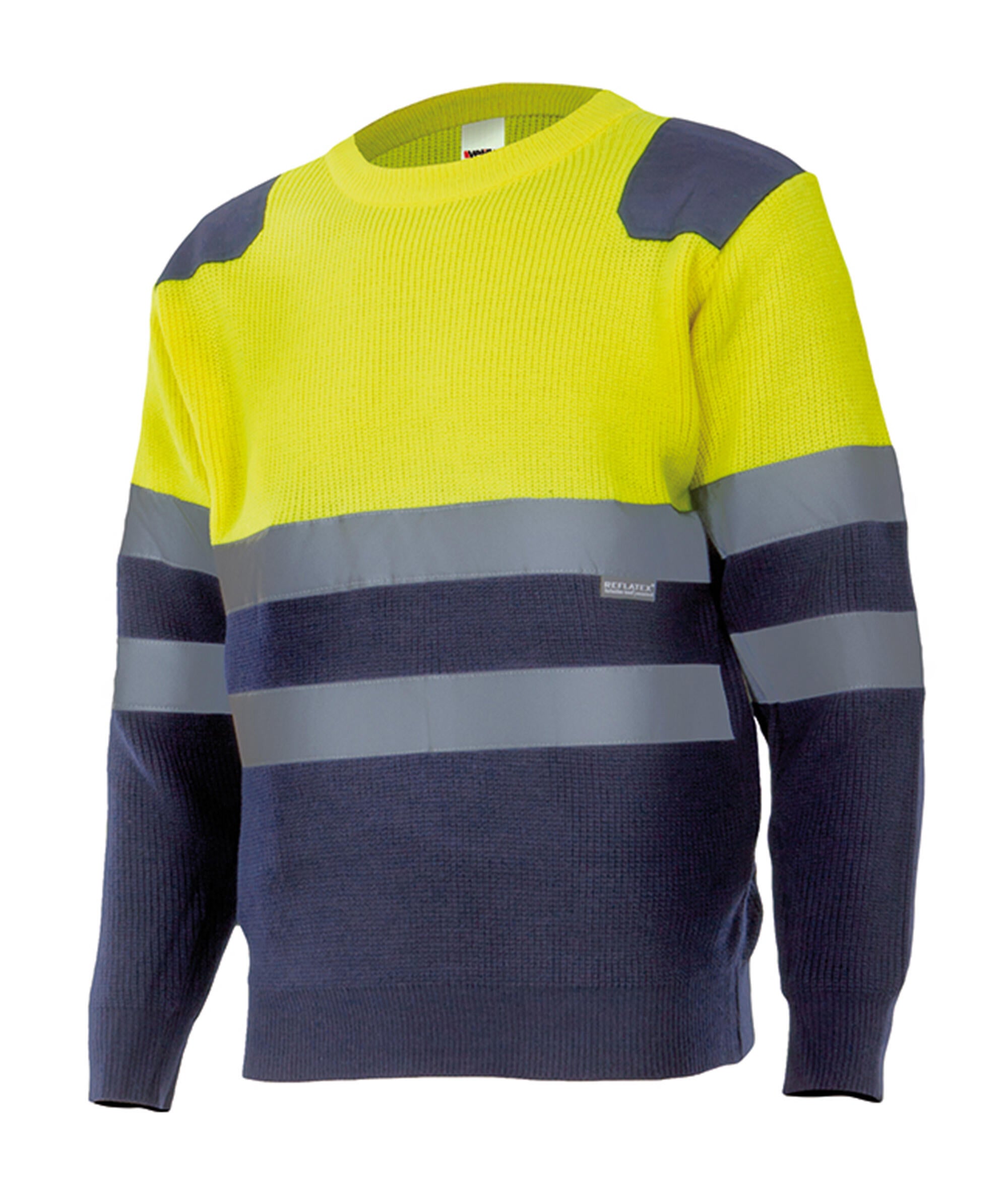 Jersey bicolor av velilla - azul marino/amarillo flúor - l