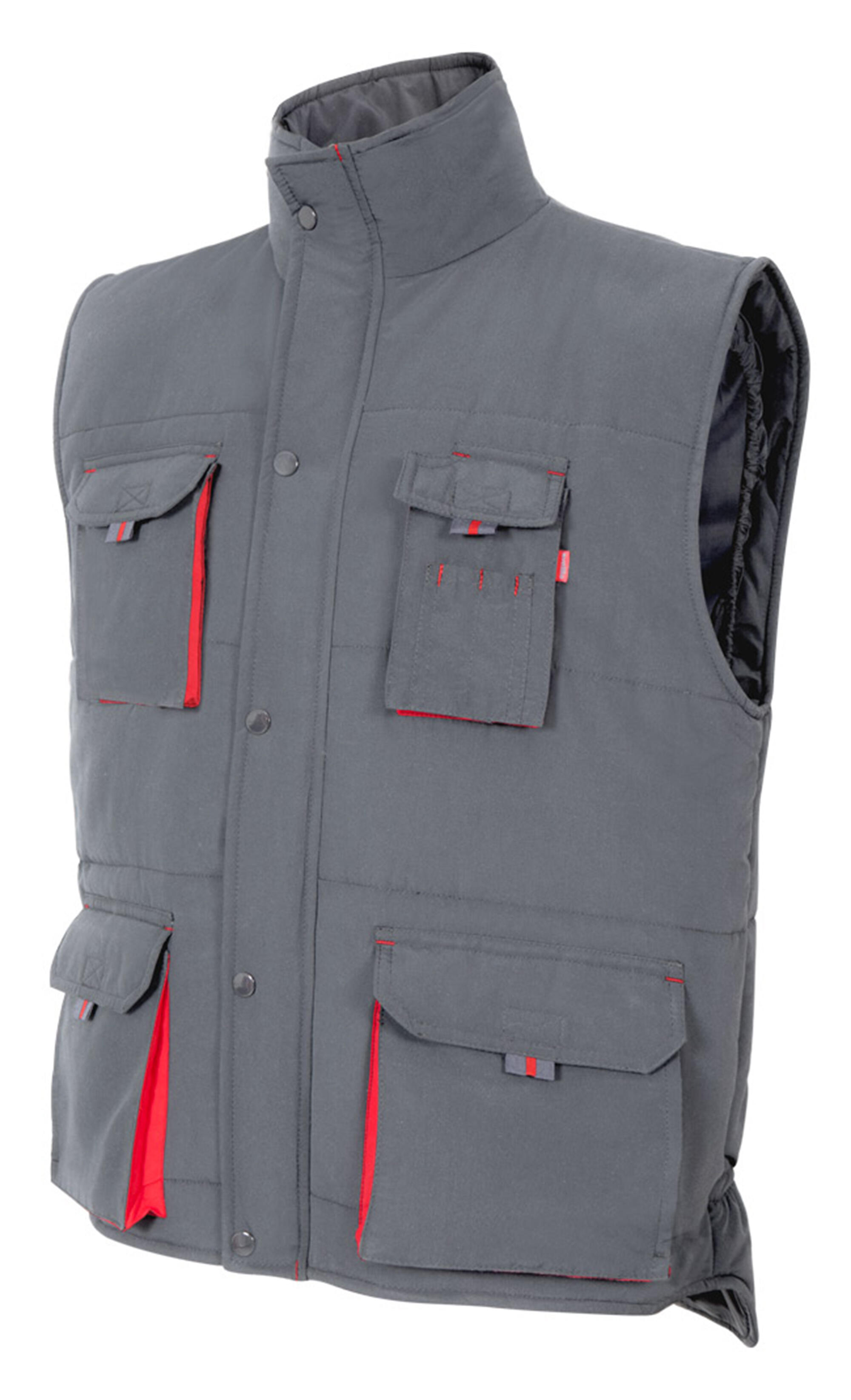 Chaleco Acolchado Bicolor VELILLA - Gris/Rojo - S
